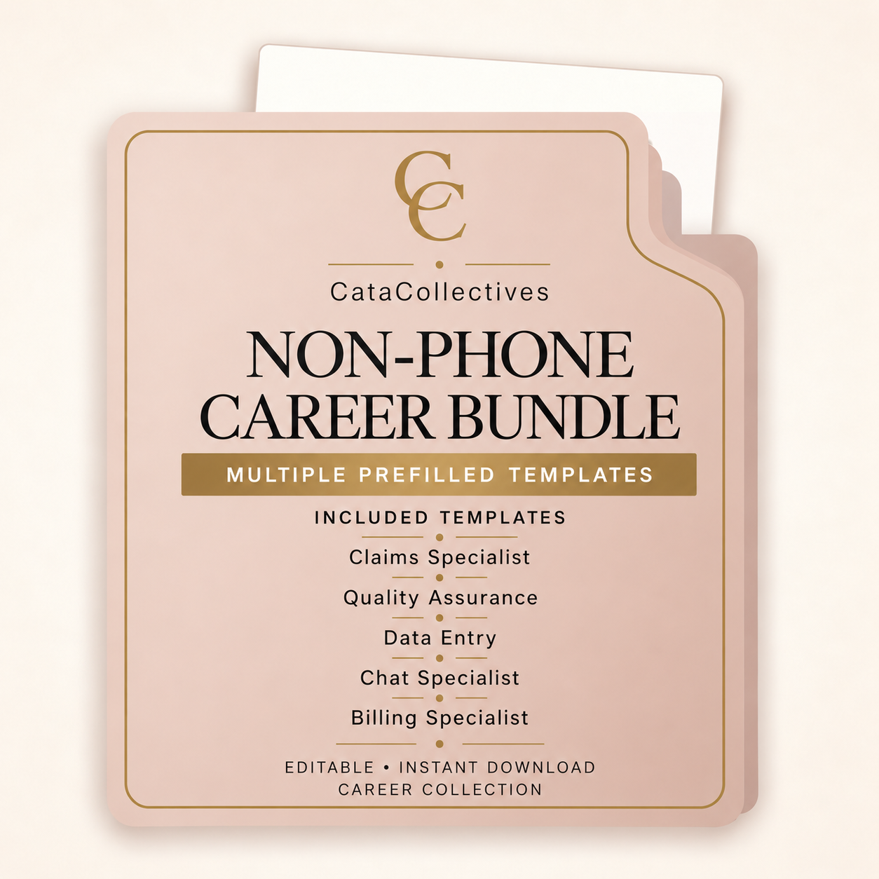 Non-Phone Pre-Filled Resume Template Bundle