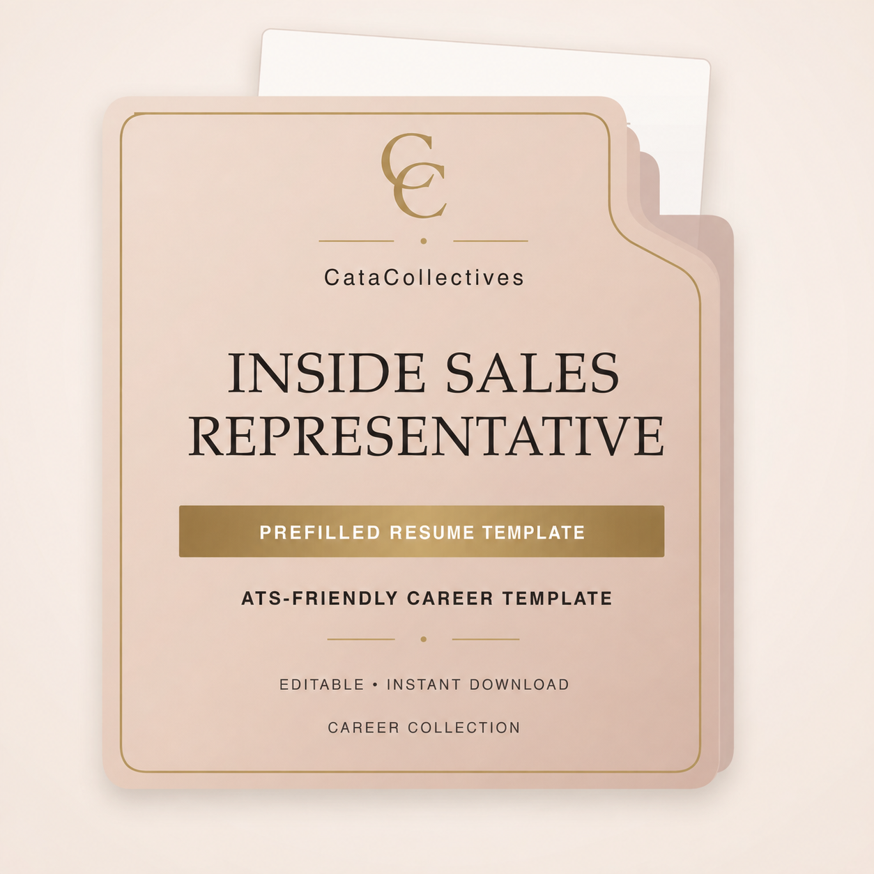 Inside Sales Rep Pre-Filled Resume Template