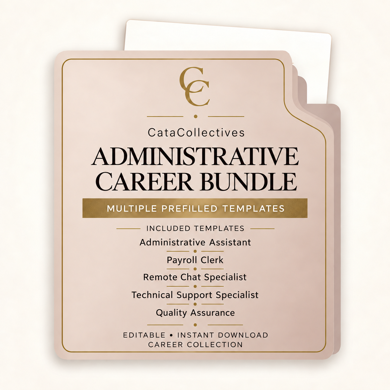 Administrative Pre-Filled Resume Template Bundle