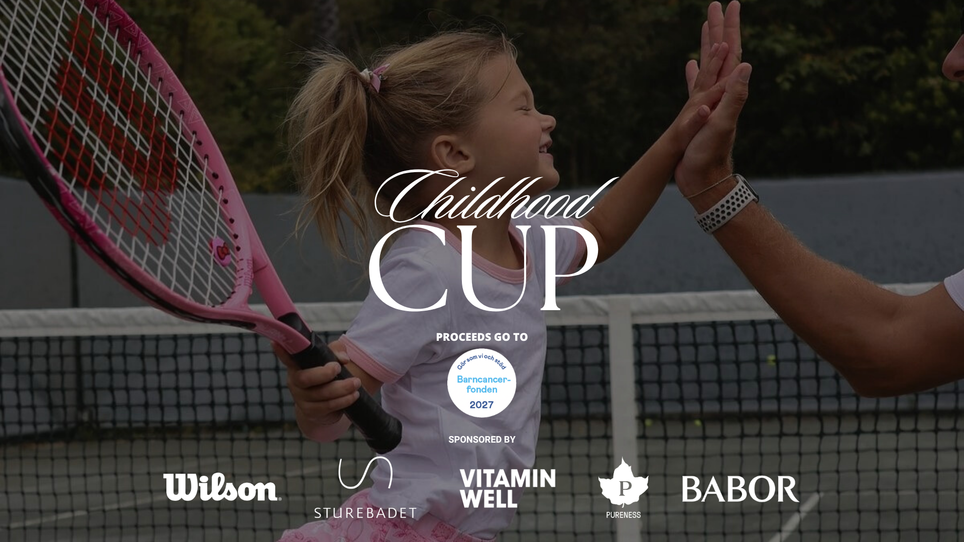 Tennis Tournament for companies to raise money for Barncancerfonden.
