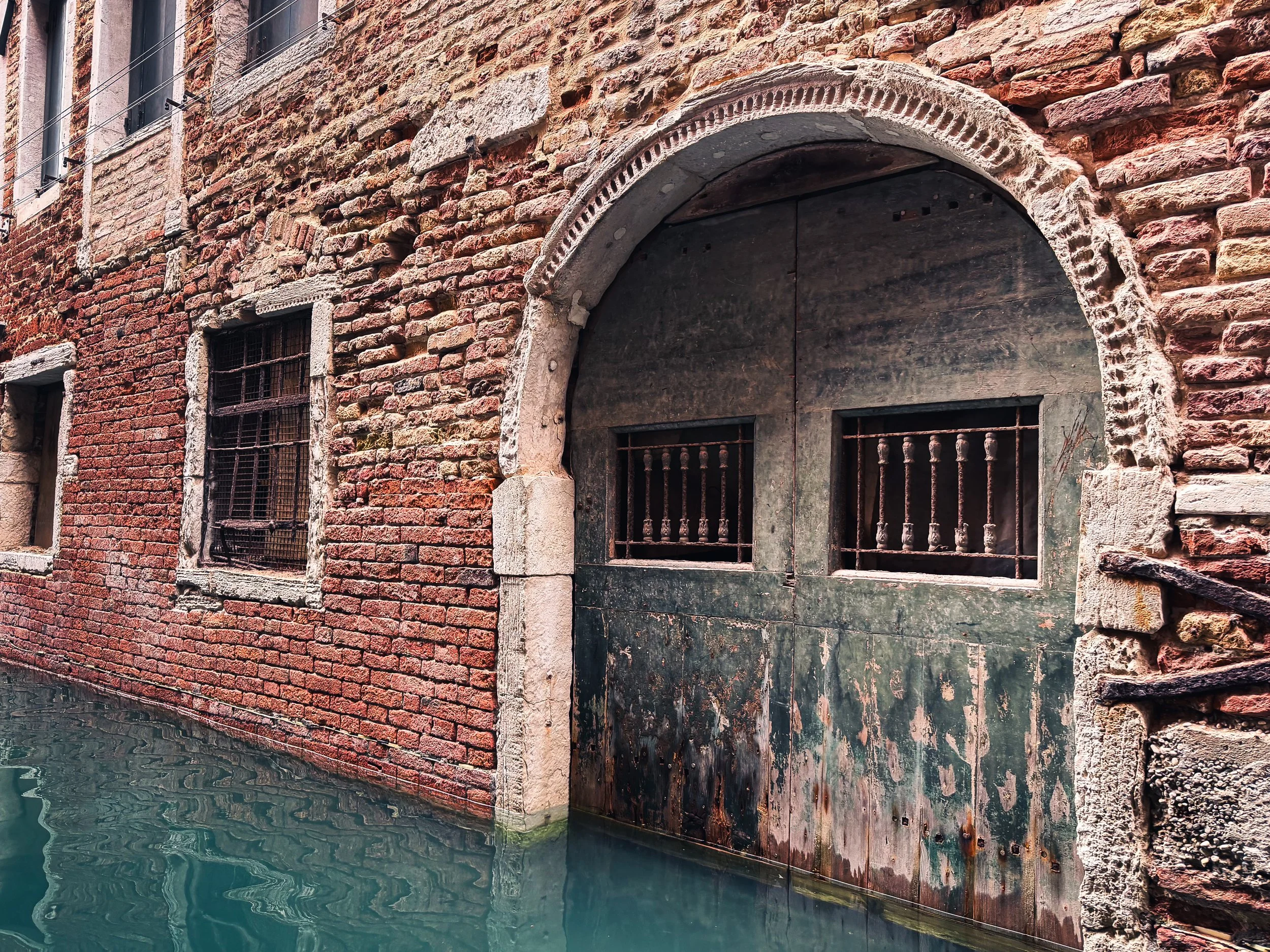The saltwater-worn wood and buildings bring a unique texture and feel to the city of Venice.