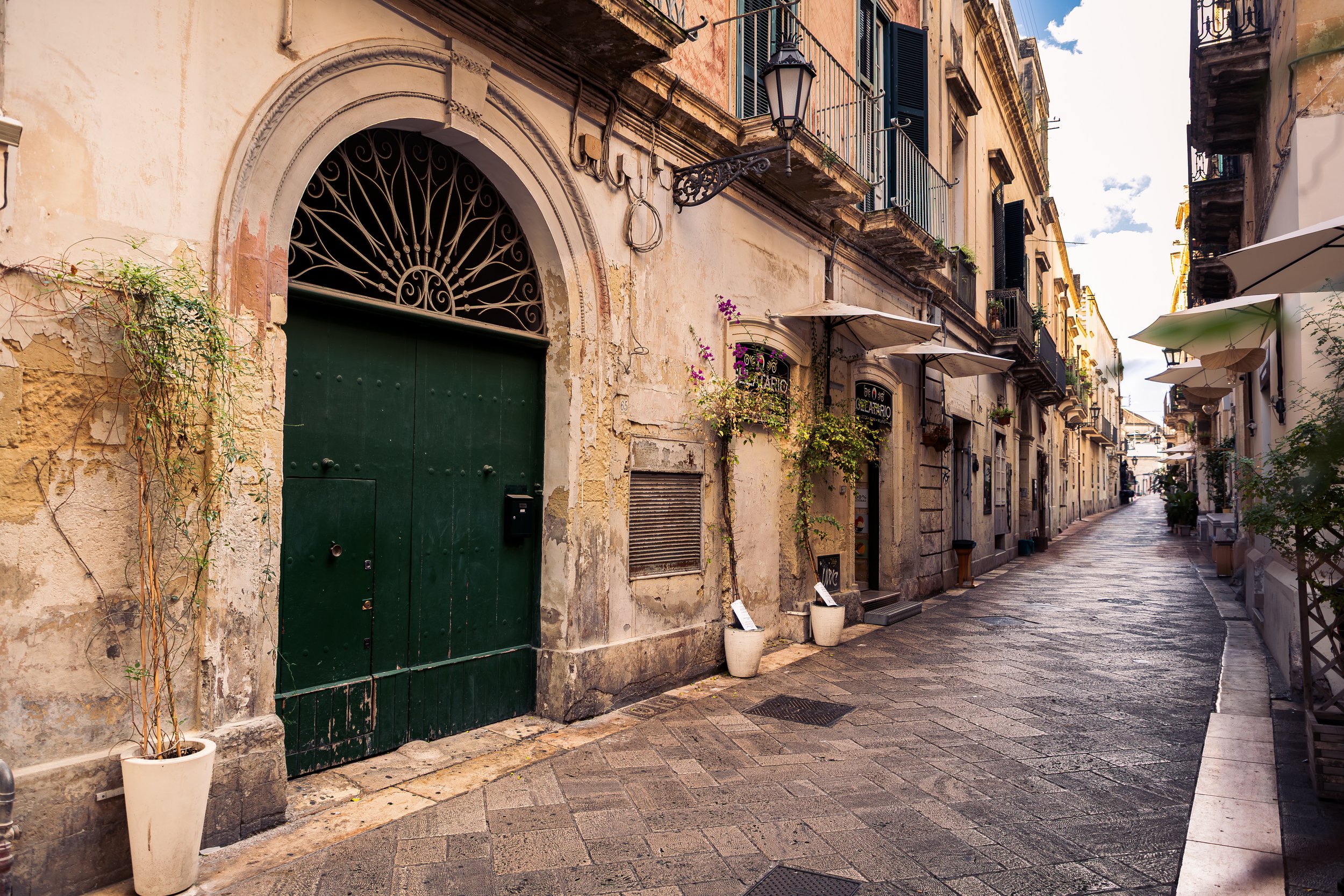 The streets of Lecce, Italy