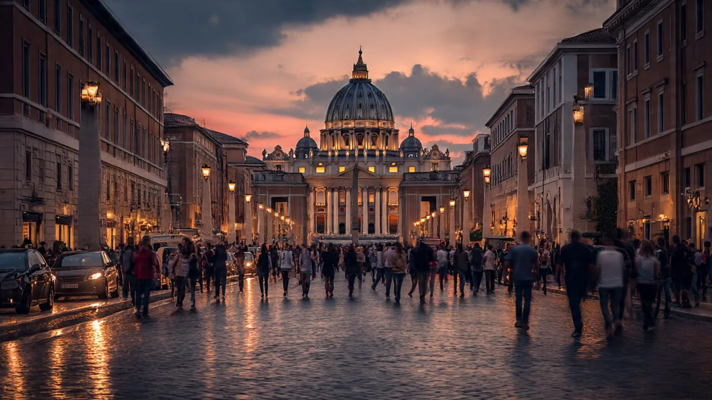 St Peter's at dusk