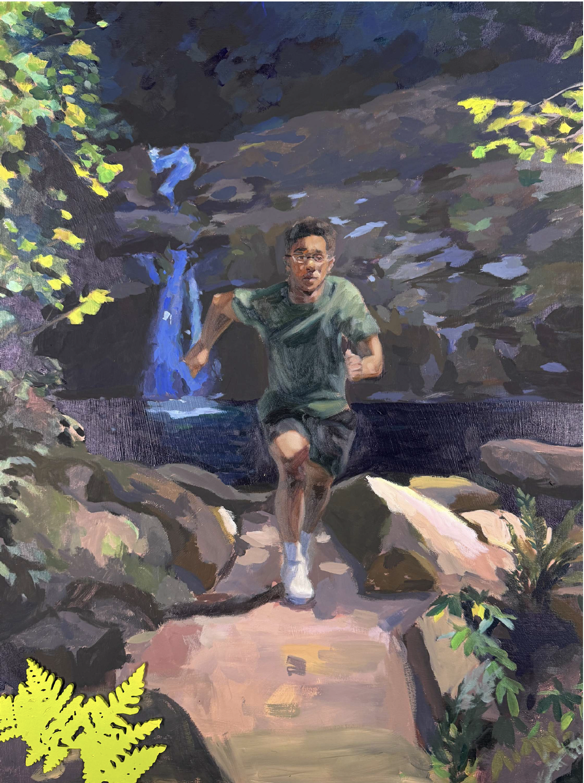 Sarah Lam, Might, 2025, oil and acrylic on panel, 24 x 18 in