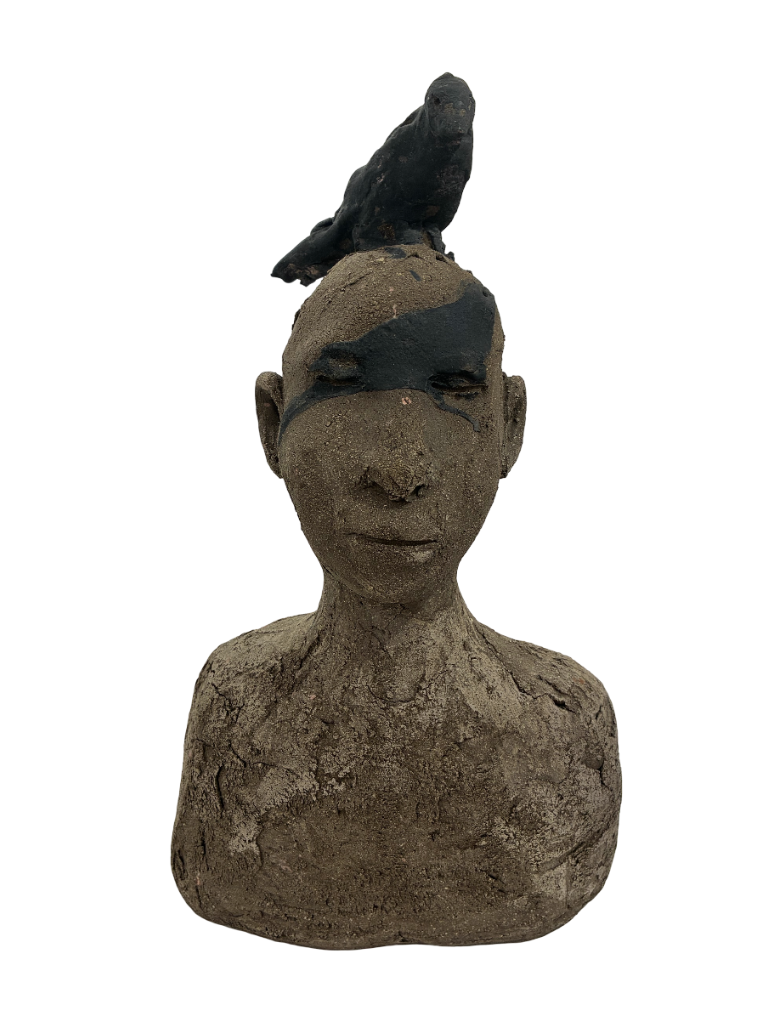 Susannah Israel, Black Bird, 2022, Ceramic, 15 x 7 x 5 in