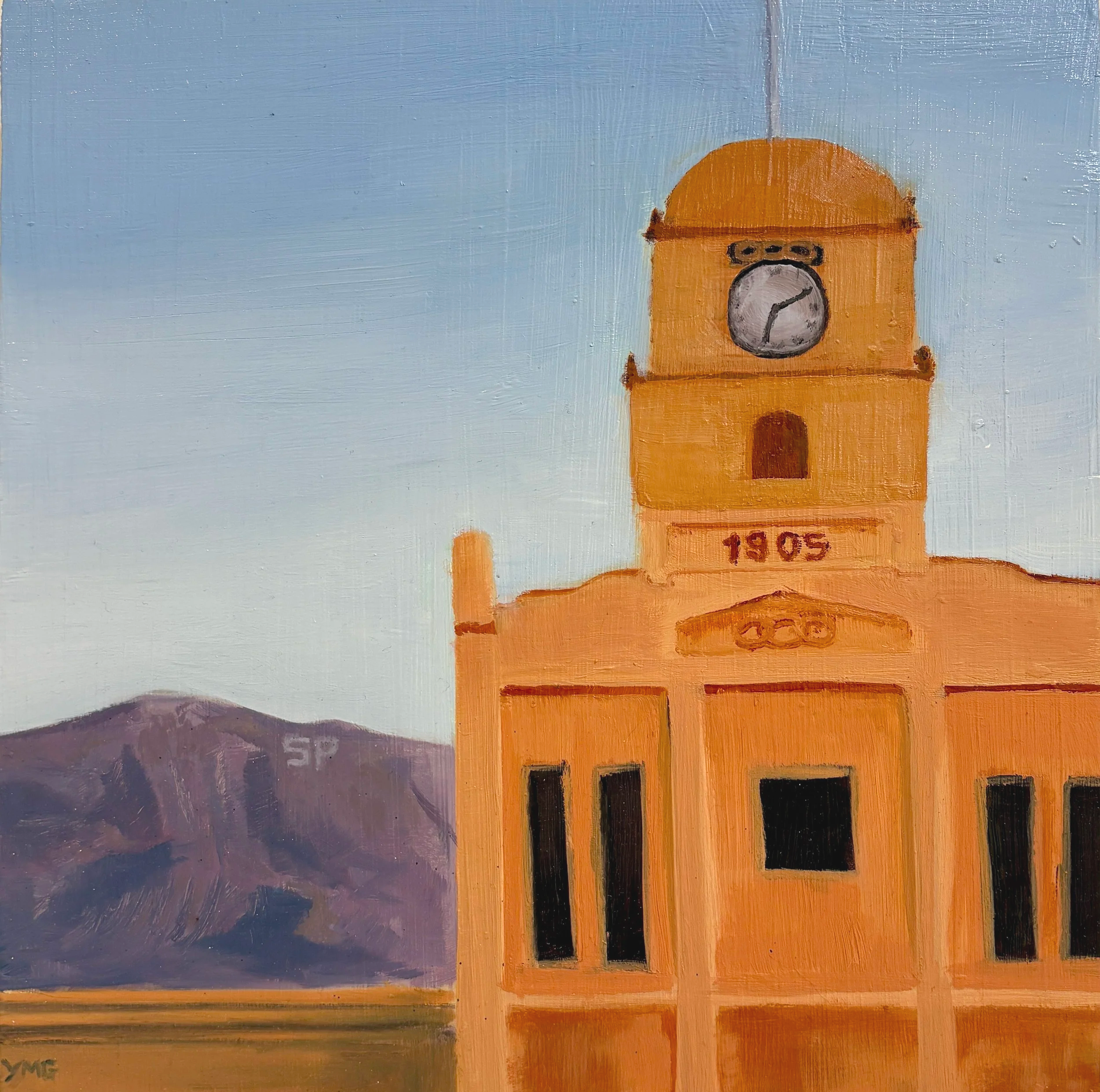 Yahir Mariles Guzman, As Time Goes By, 2025, Oil on Panel, 10 x 10 in