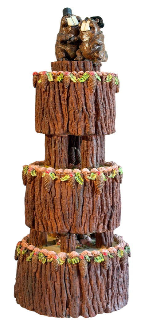 David Gilhooly, Rich Beaver Wedding Cake, 1978, Ceramic, 35 x 13 x 13 in