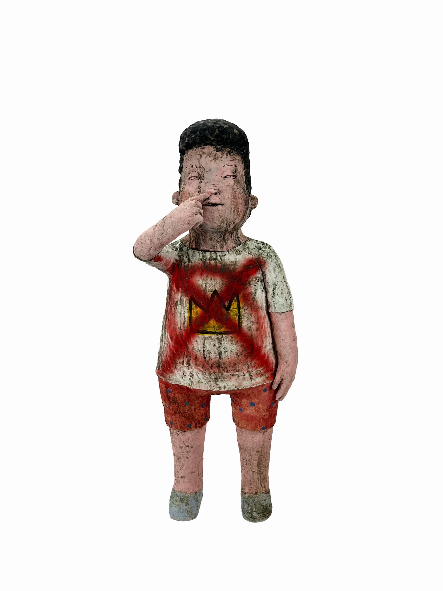 Kensuke Yamada, No King, 2026, ceramic, 44 x 18 x 11 in