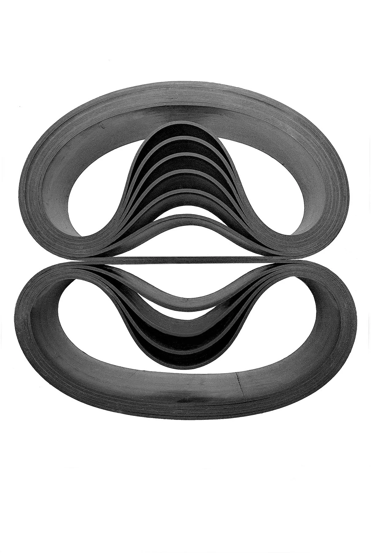George Tchobanoglous, Stacked Industrial Drive Belts, inkjet print, 18 x 12 in