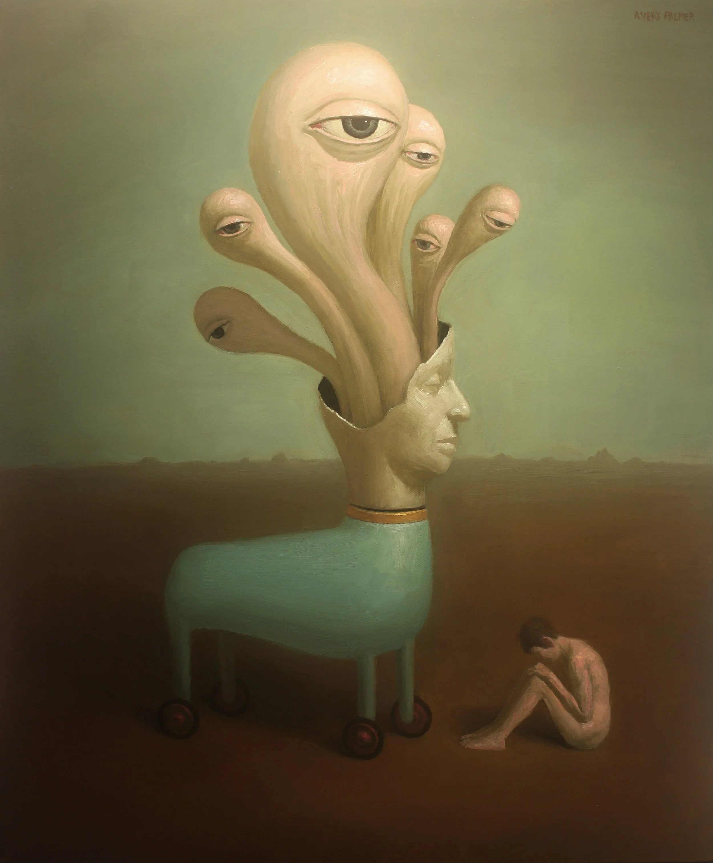 Avery Palmer, Crisis of Intellect, 2025, oil on canvas, 24 x 20 in