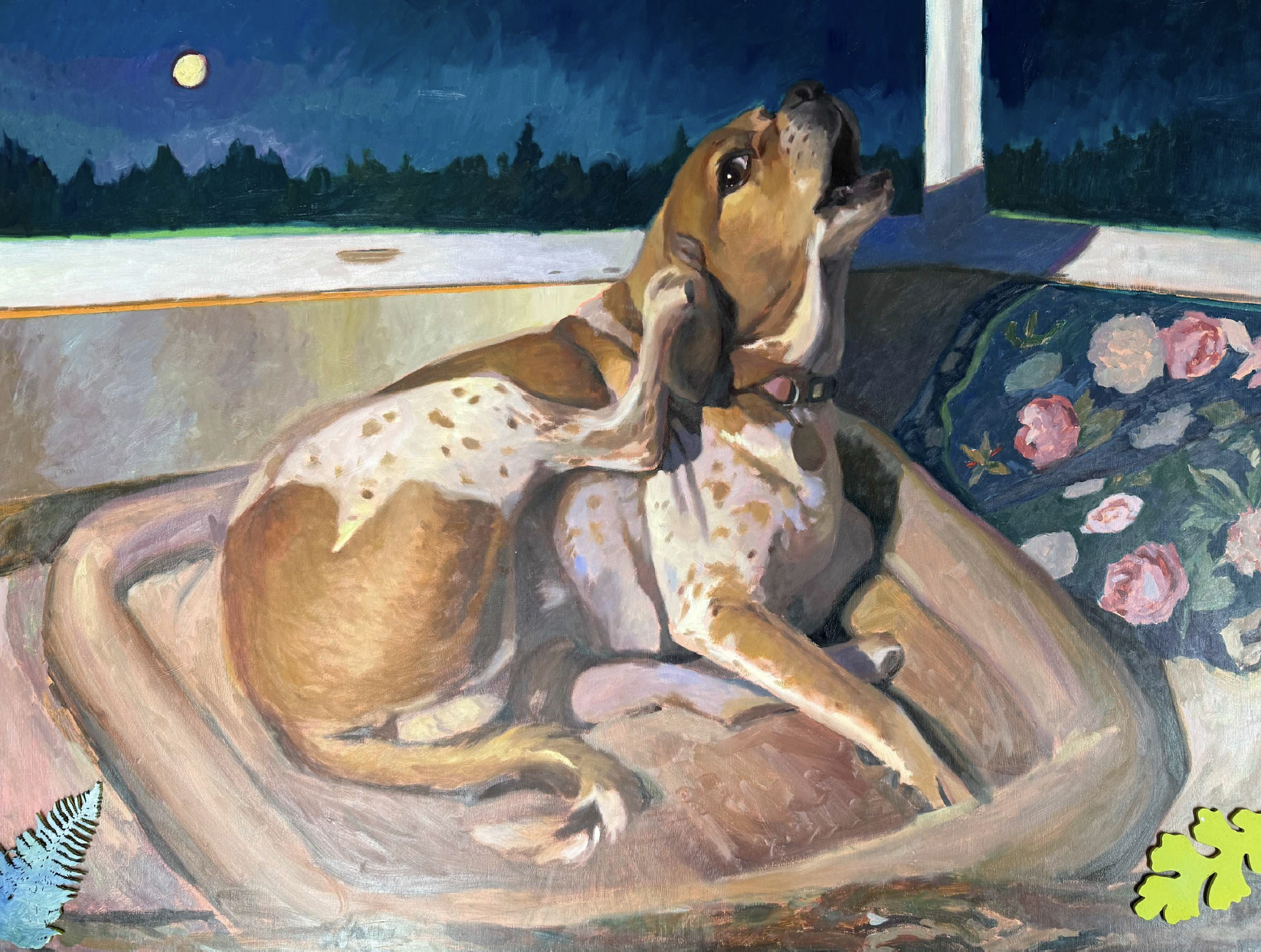 Sarah Lam, Little Beast, 2025, oil and acrylic on panel, 36 x 48 in