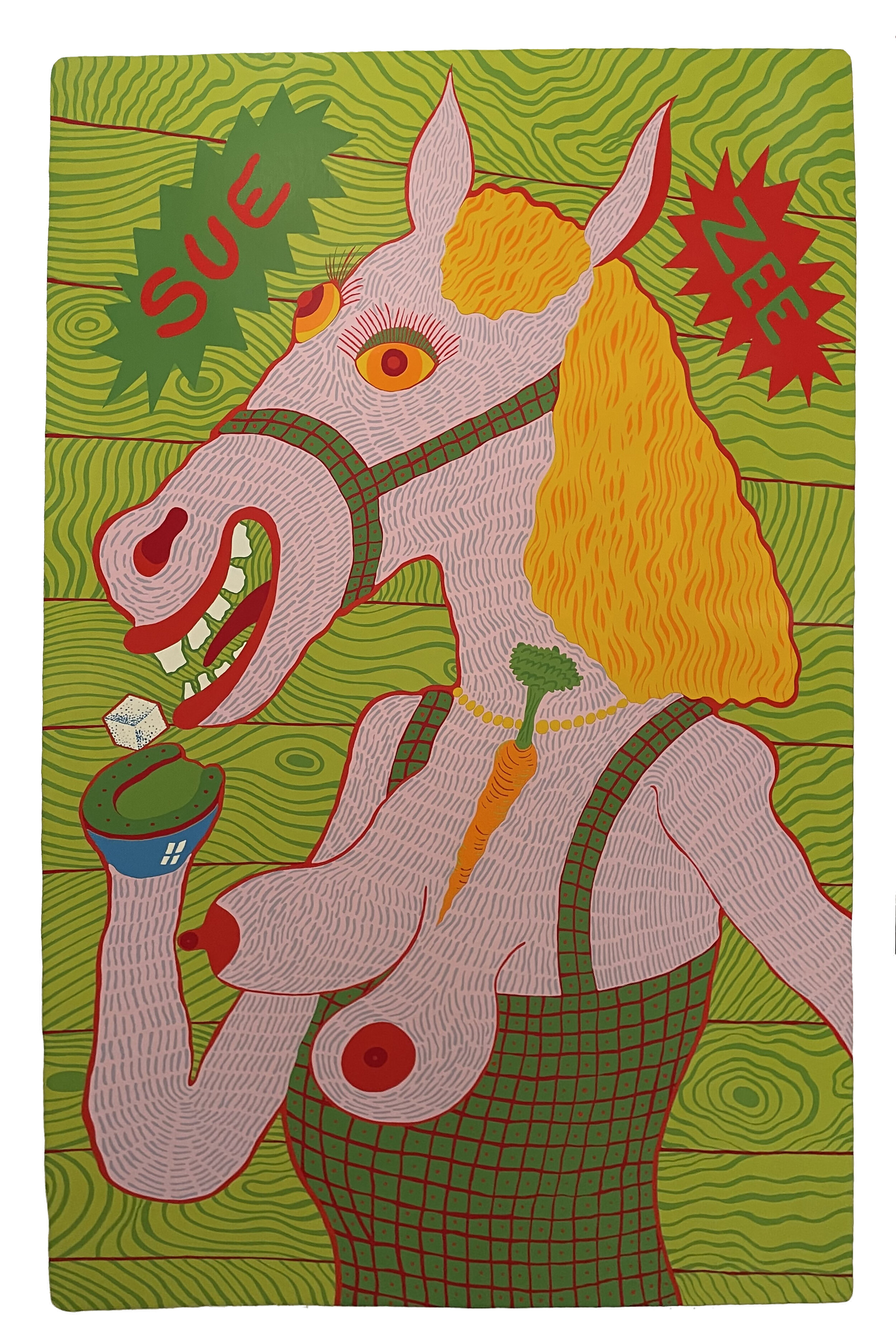 Mark Bulwinkle, Sue the Horse, 1974, enamel print, 60" x 40"