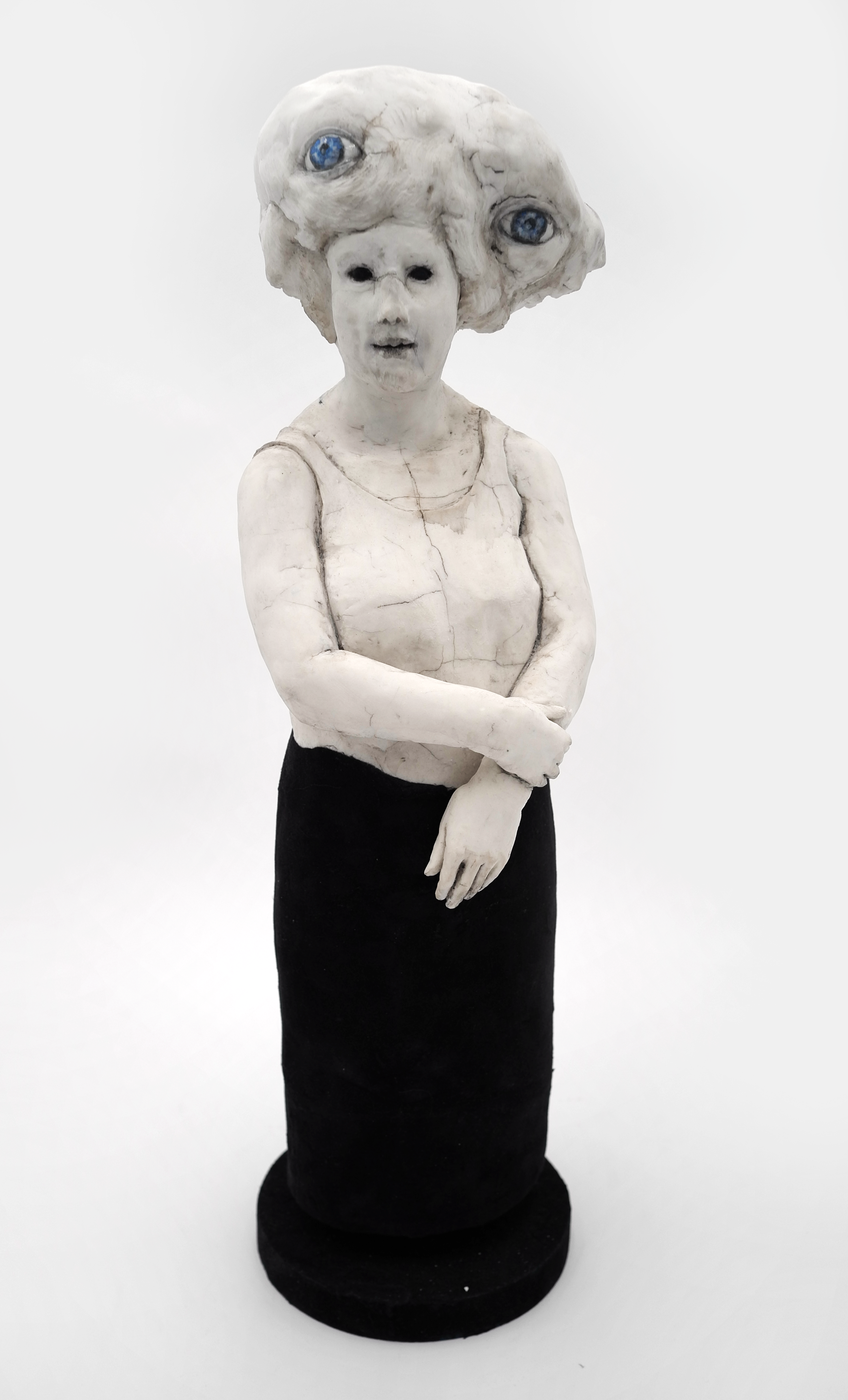 Margaret Keelan, Minds Eye, 2026, Porcelain, mixed media, 12 x 6 x 6 in