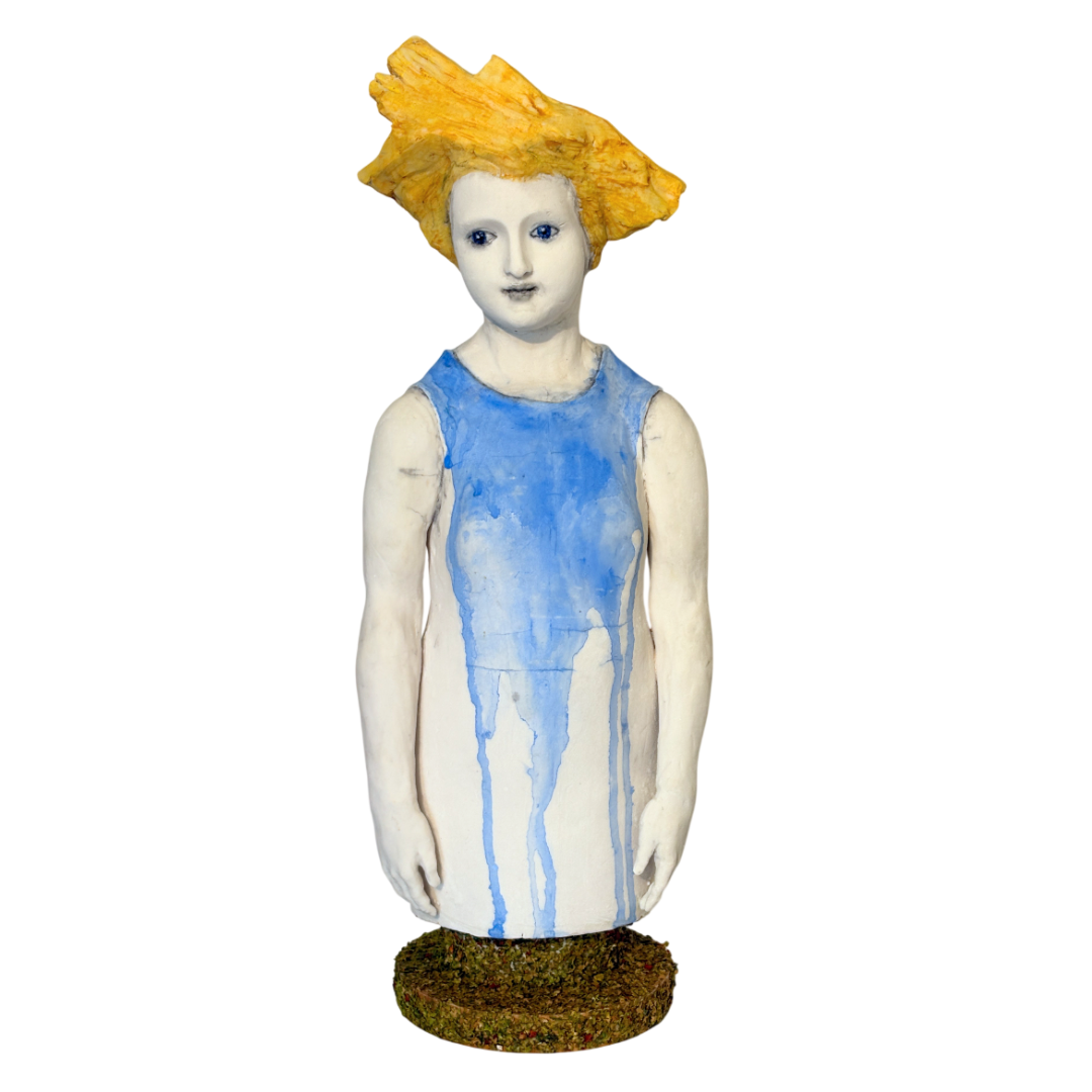 Margaret Keelan, Landscape, 2025, porcelain and mixed media, 20.5 x 7 x 6.5 in