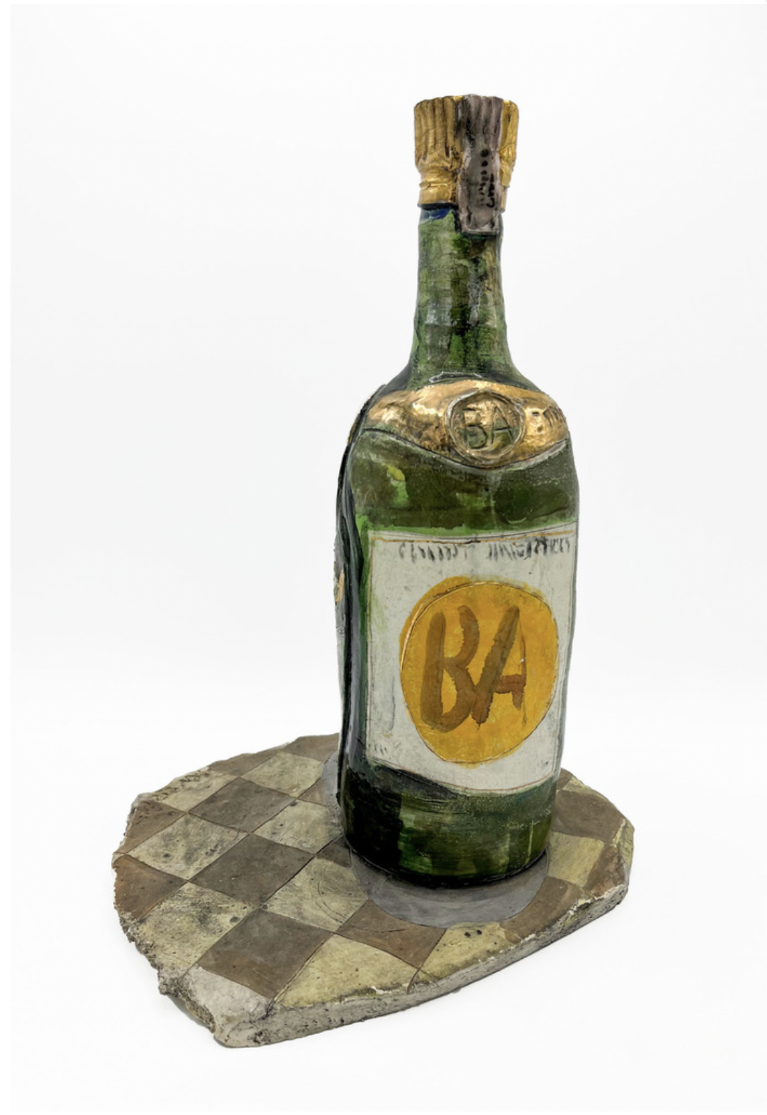 Robert Arneson, Chianti Bottle, 1965, ceramic, 12.5 x 8.5 x 8.5 in