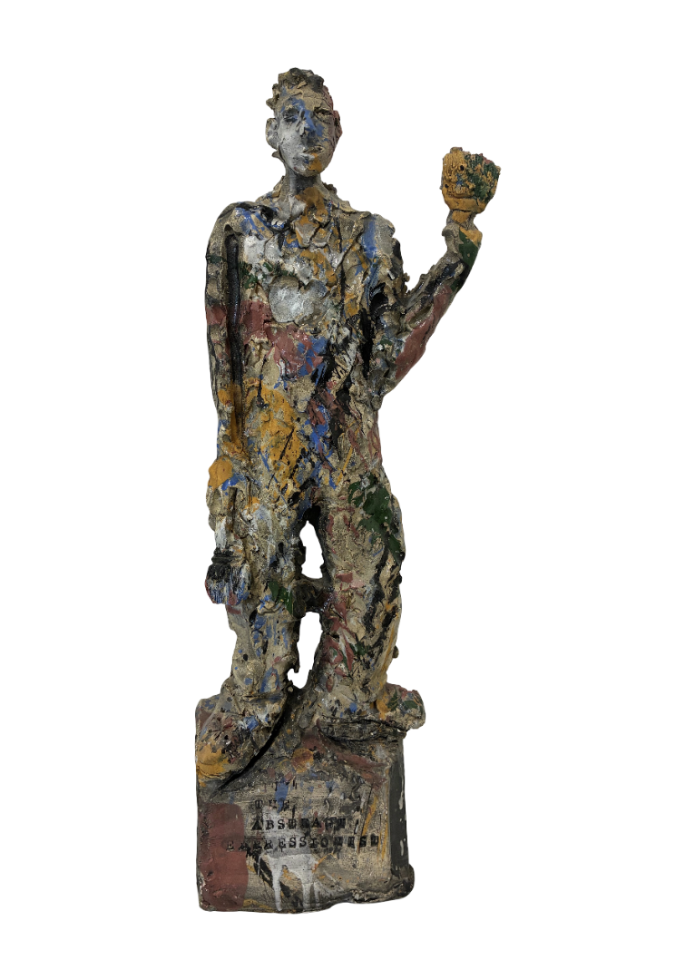 Susannah Israel, The Abstract Expressionist, 2014, Ceramic, 28 x 8 x 4 in