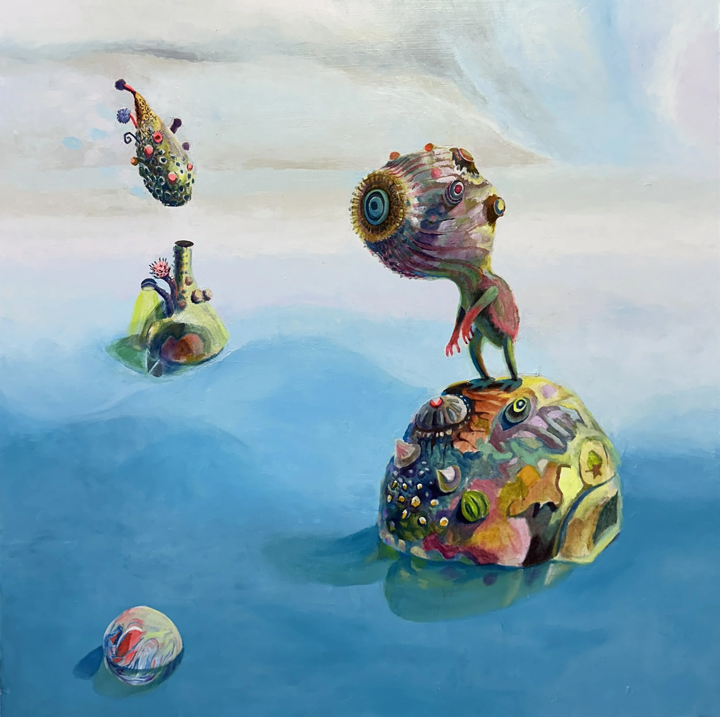 Seongmin Yoo, Storm Clears your Path, 2024, Mixed Media, 24 x 24 in 