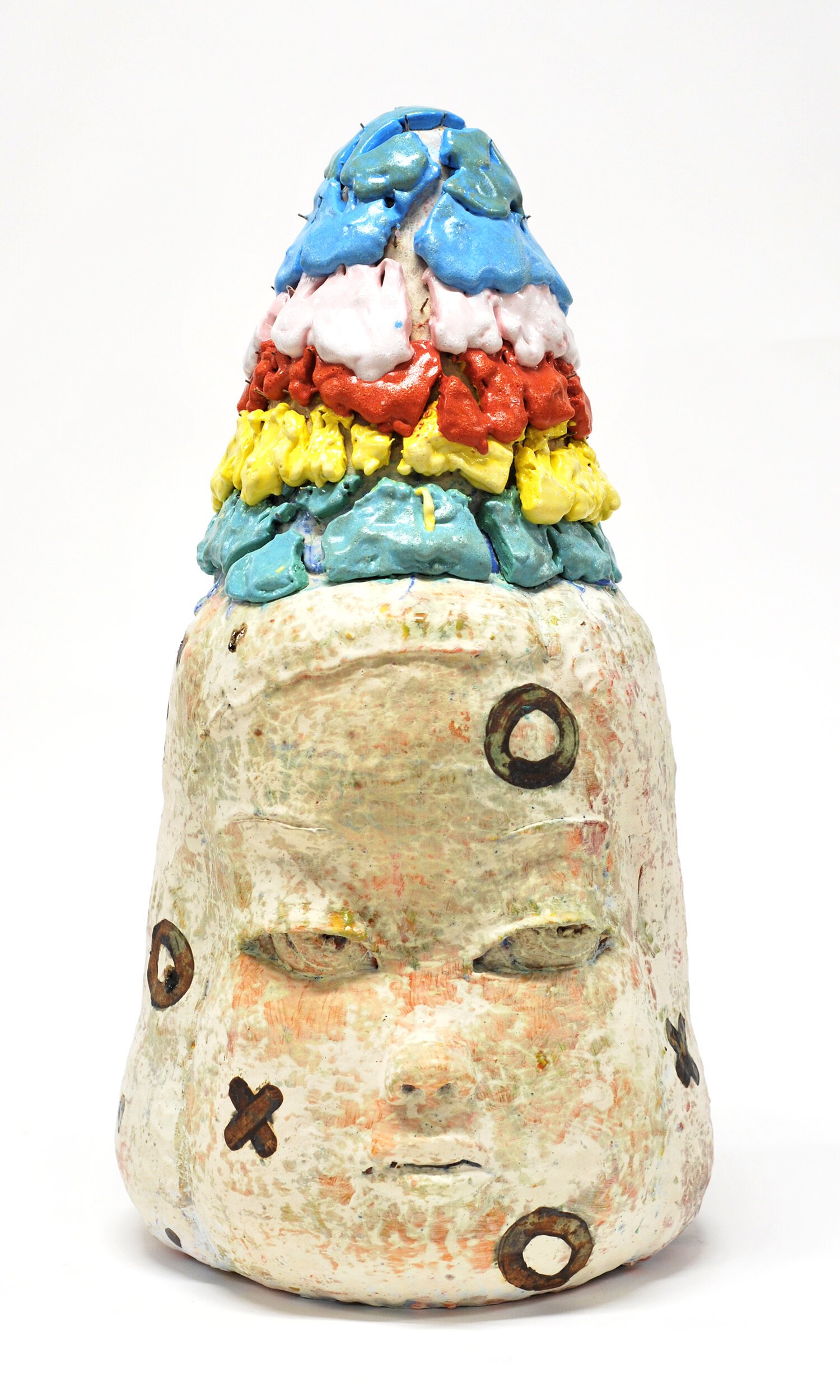 Kensuke Yamada, Head, 2021, ceramic and glazes, 20 x 13 x 11