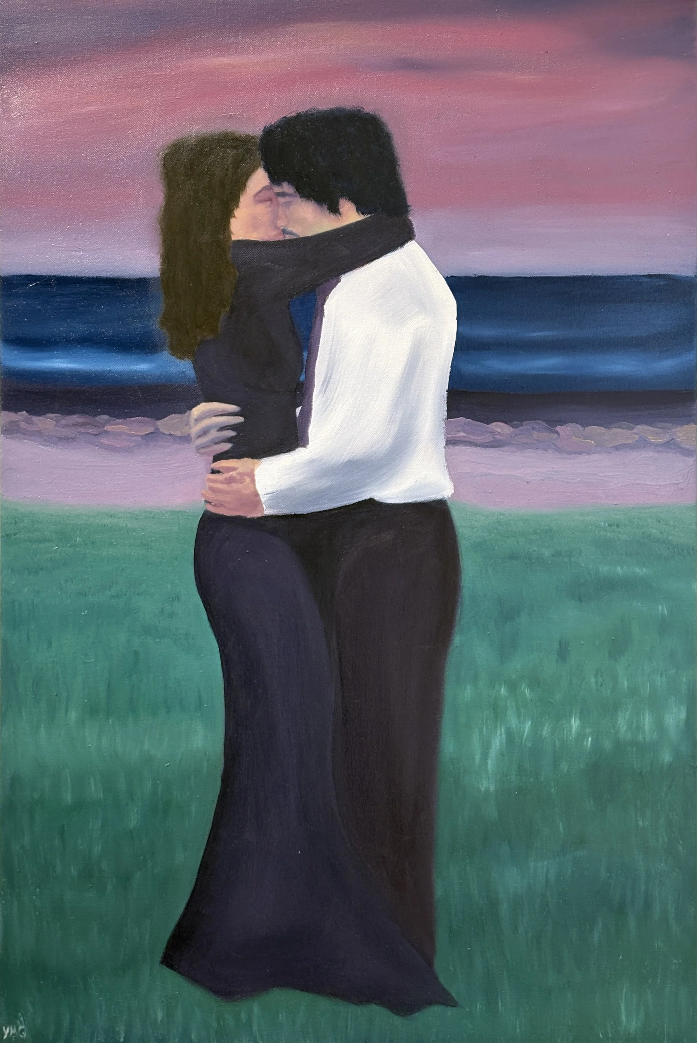 Yahir Mariles Guzman, Intertwined, 2026, Oil on Canvas, 36 x 24 in