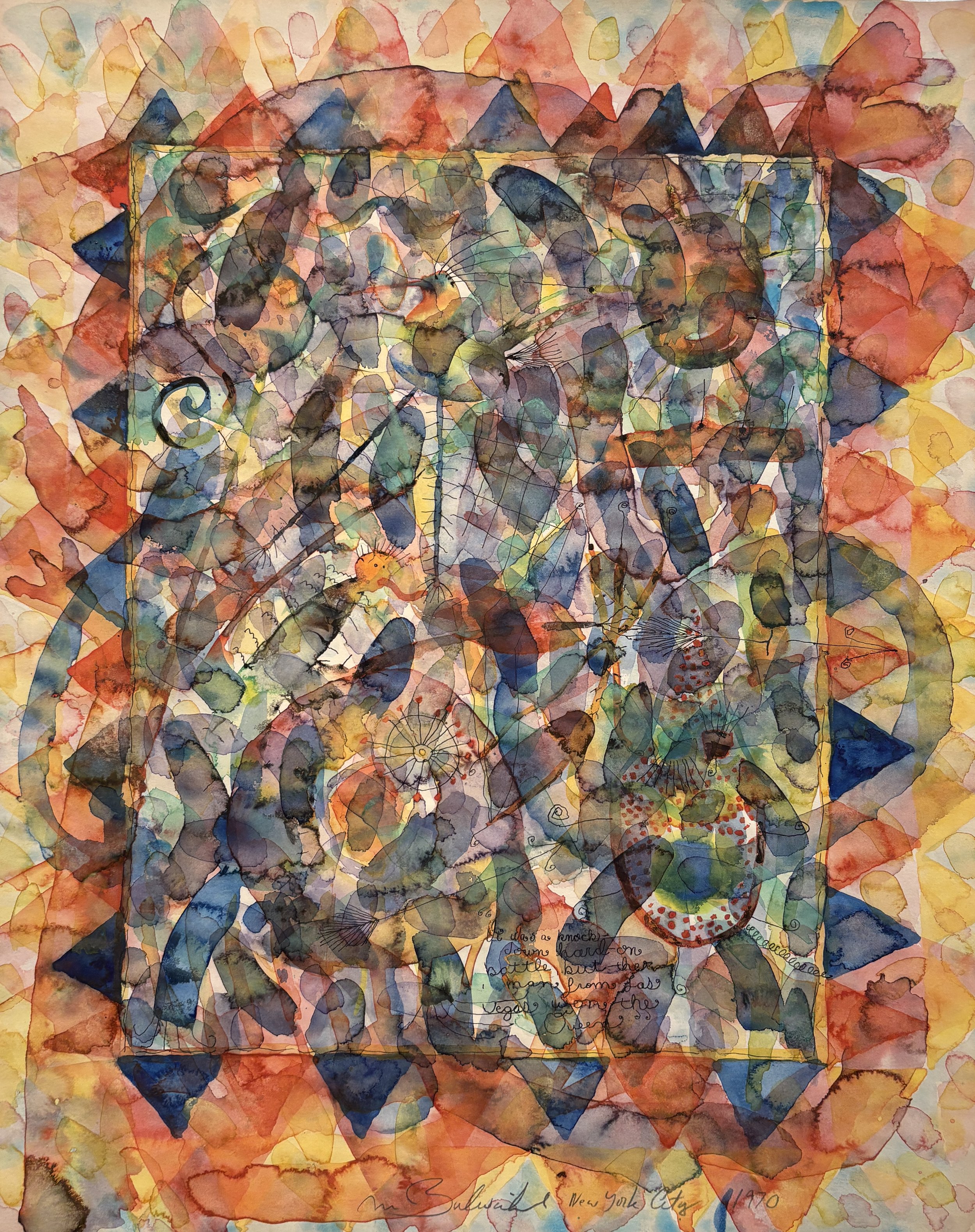 Mark Bulwinkle, Big Mouth, 2000, Hand-stenciled print, 19.75 x 13.25 in