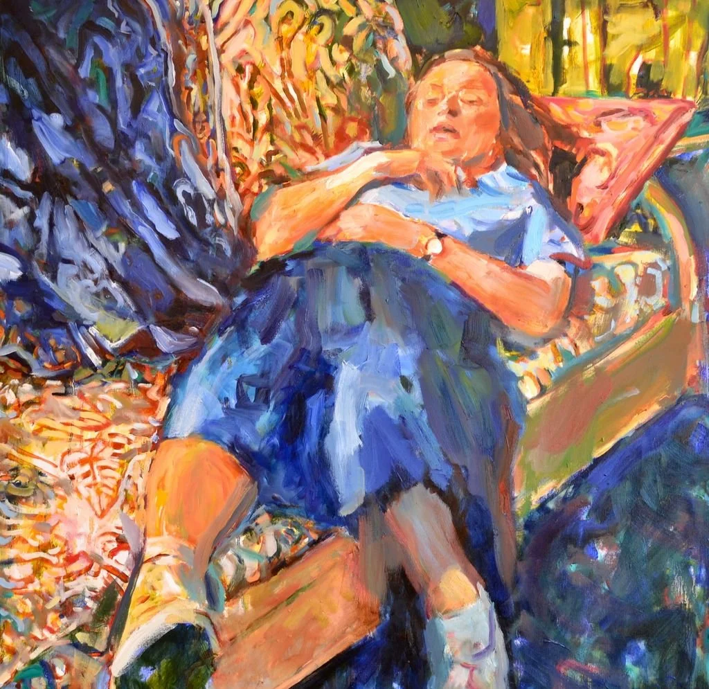 Pat Mahony, Going Back in Time, 2024, oil on canvas, 36" x 36"