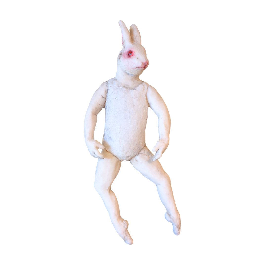 Margaret Keelan, Bunny Ballerina 1, 2026, Porcelain, 7 x 3.5 x 1.5 in