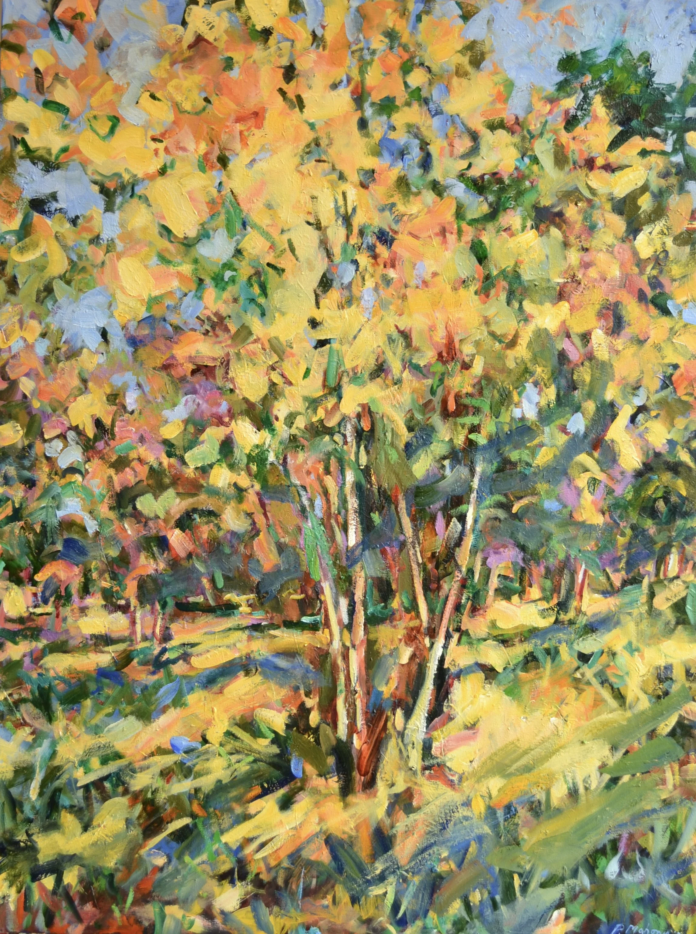 Pat Mahony, Yellow Tree, 2026, Oil on canvas, 48 x 36 in