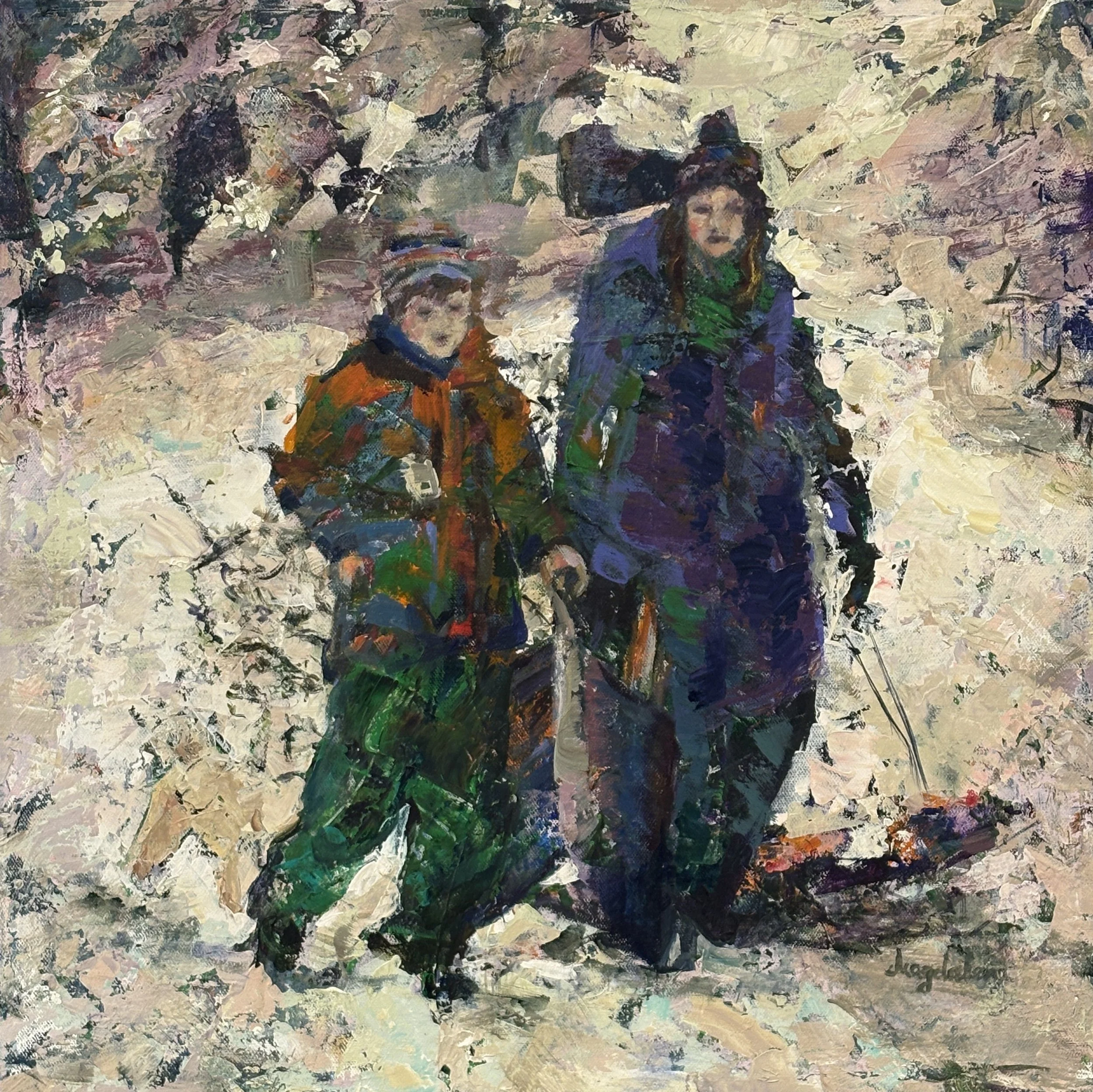 Magdalena Rozs-Johansson, The Little Winter Story, 2025, Acrylic on canvas, 20 x 20 in