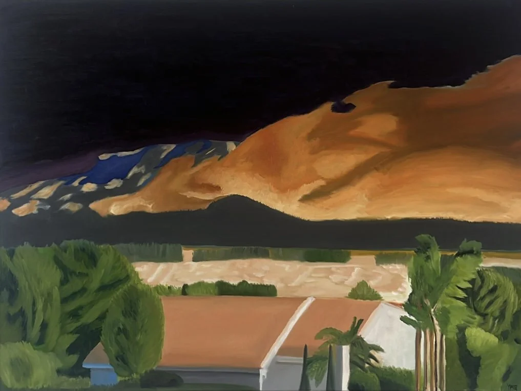 Yahir Mariles Guzman, While This Town is Busy Sleeping, 2025, Oil on Canvas, 30 x 40 in