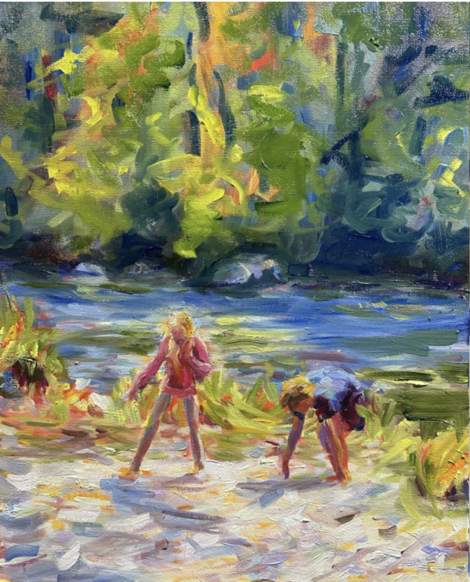 Magdalena Rozs-Johansson, At the River, 2026, Oil on canvas, 20 x 16 in