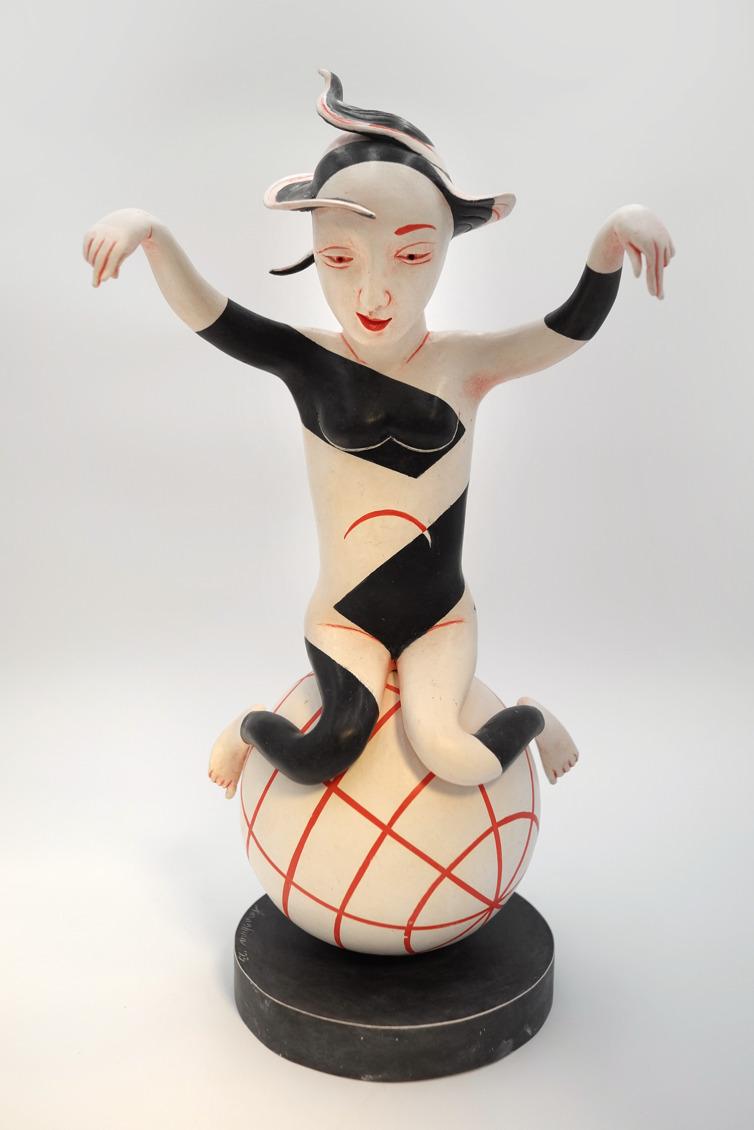 Patti Warashina, Harmony's Step Sister, 2023, ceramic, underglaze, glaze, 19.5 x 10 x 9 in