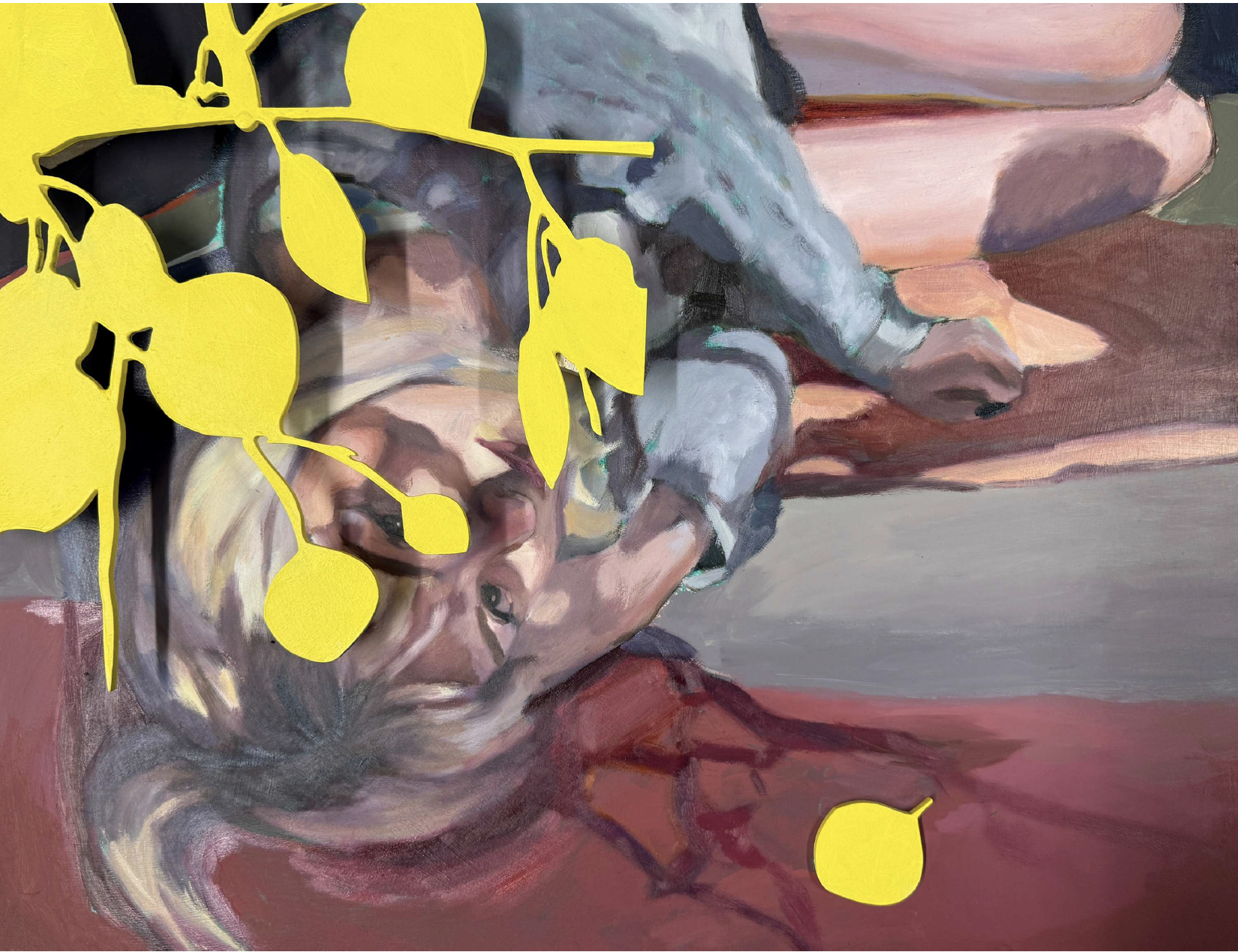 Sarah Lam, Beneath the Aspen, 2025, oil and acrylic on panel, 14 x 18