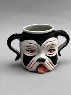 Patti Warashina, Dog Cup, 2026, Porcelain 