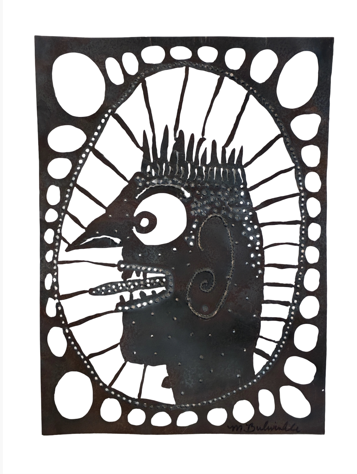 Mark Bulwinkle, Man Screen, 2026, Metal, 20 x 14.5 in
