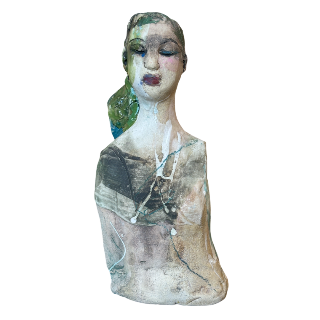 Michelle Gregor, Scholar, 2025, Ceramic with glaze, 8 x 4 x 3 in