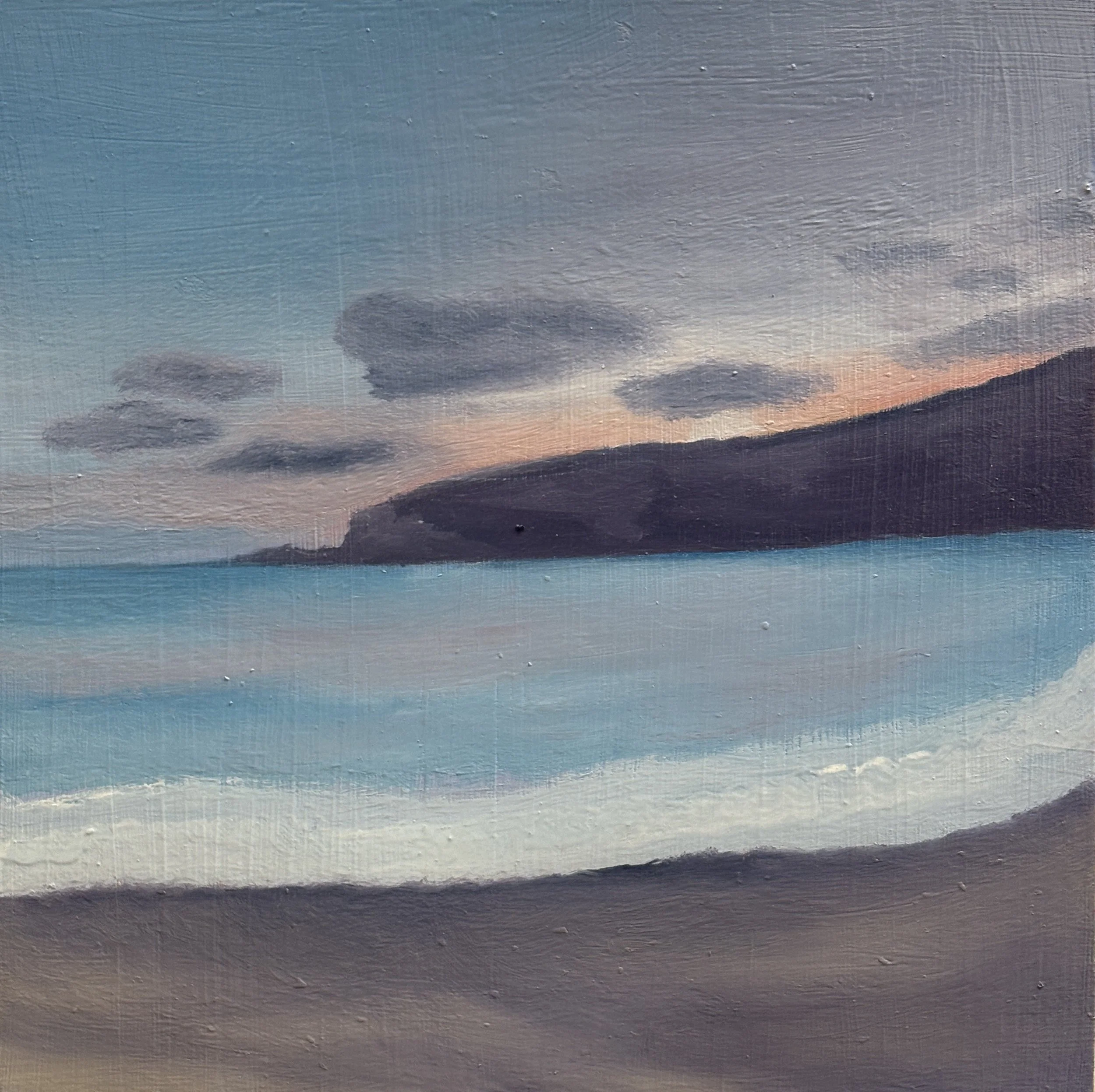 Yahir Mariles Guzman, Zihuatanejo Espuma, 2025, Oil on Panel, 10 x 10 in