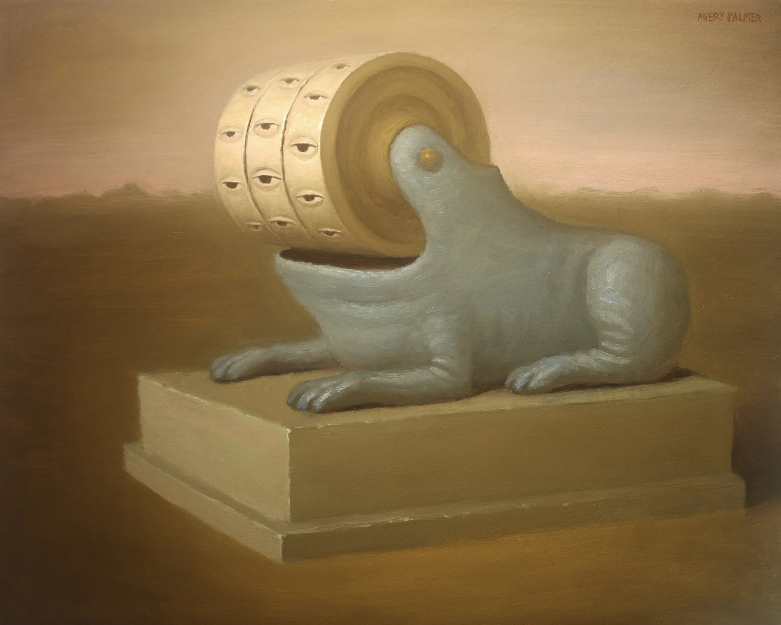 Avery Palmer, Preeminent Watcher, 2025, oil on canvas, 16 x 20 in