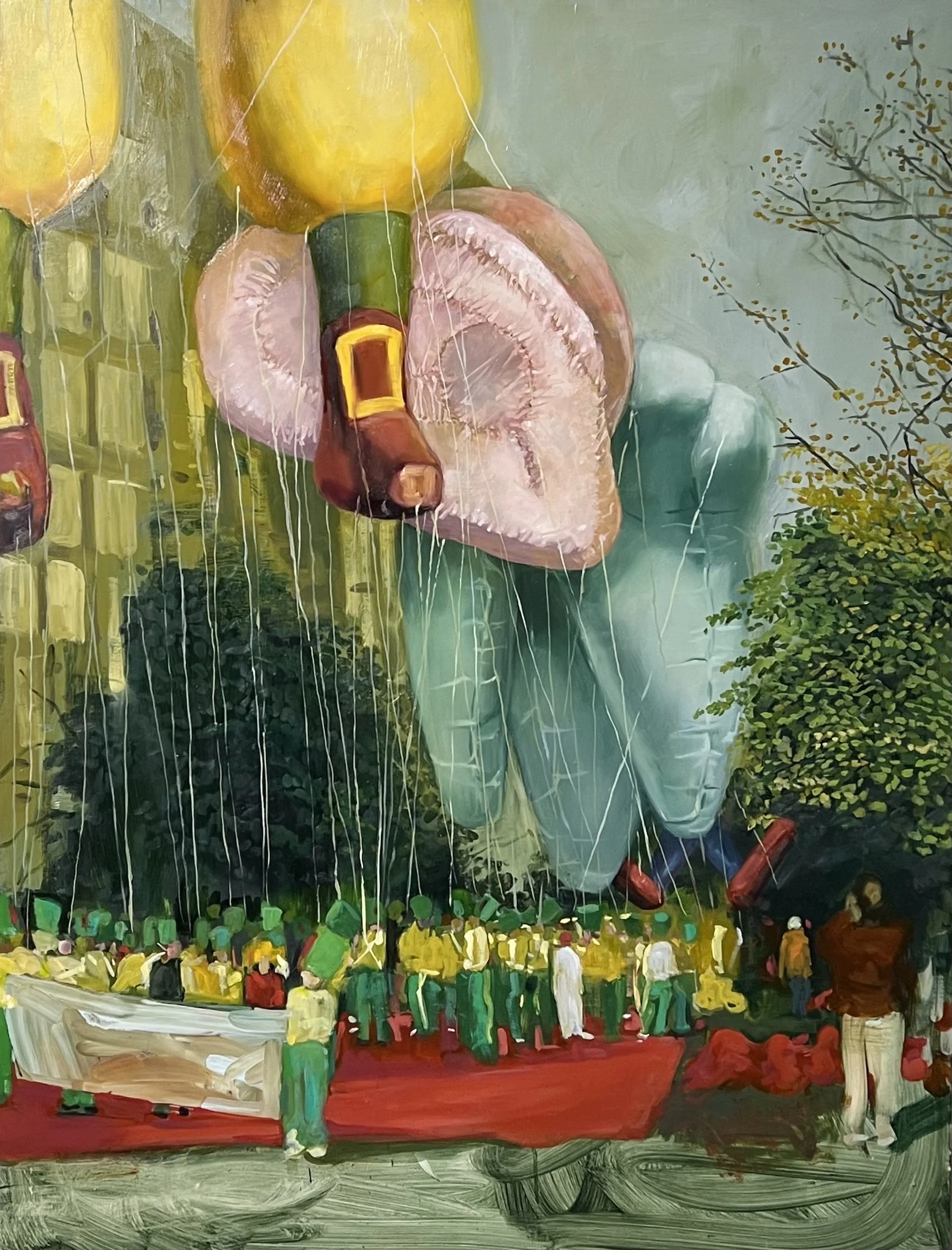 Deirdre White, False Alarm, 2024 
oil on panel, 40 x 30 in