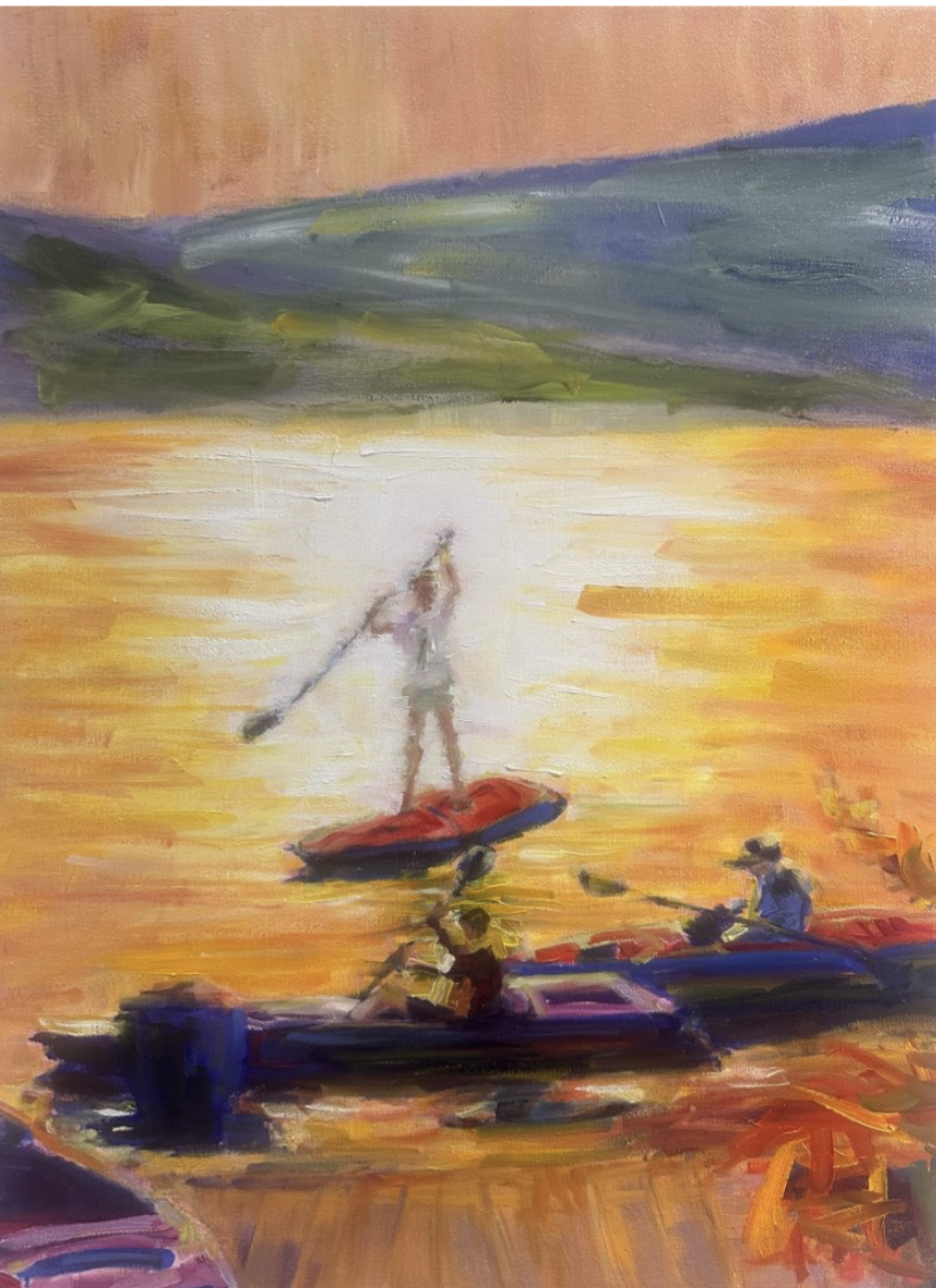 Magdalena Rozs-Johansson, At The Lake, 2026, Oil on canvas, 24 x 18 in