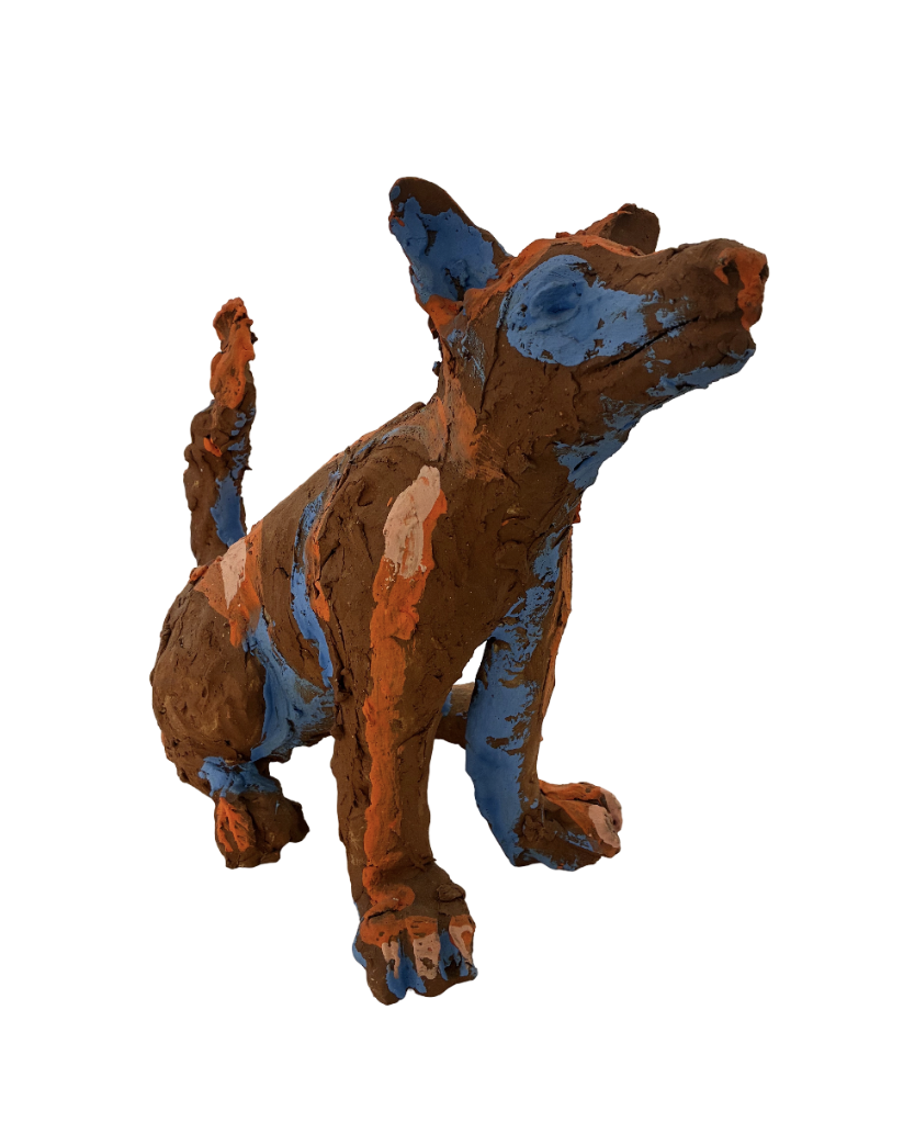 Susannah Israel, Spotted Dog, 2021, Ceramic, 16 x 22 x 12 in