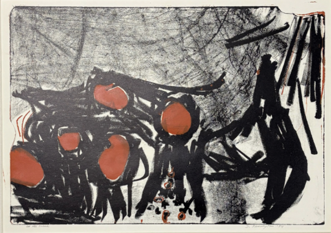 Deborah Remington, On the Scene, 1954, Lithograph, 22 x 16 inches