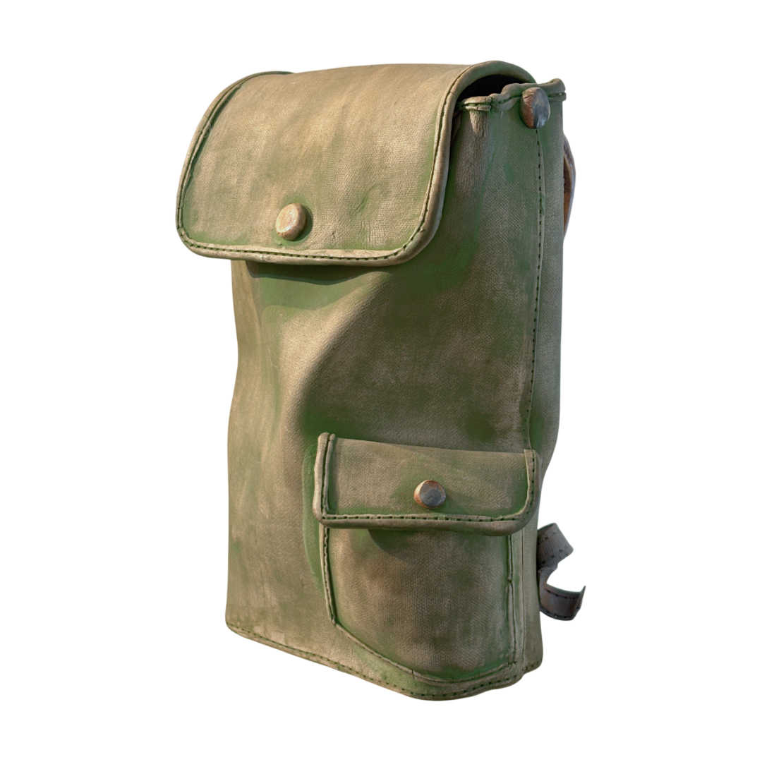 Beverly Cavagnaro, Green Backpack, 2025, Ceramic, 11 x 8 x 5 in
