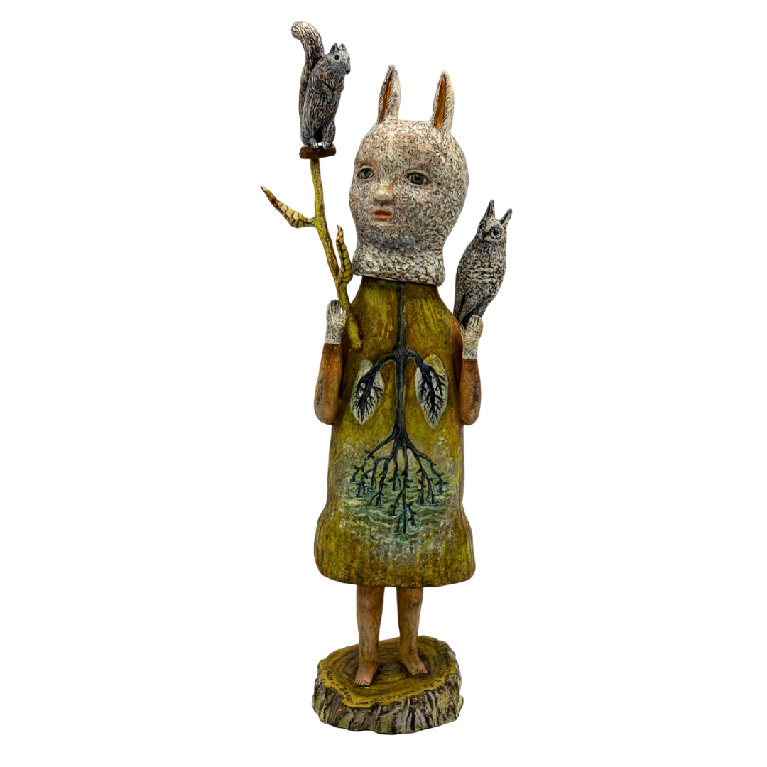 If I Hold My Breath (front), 2025, ceramic with mixed media, 12 x 6.5 x 3 inches