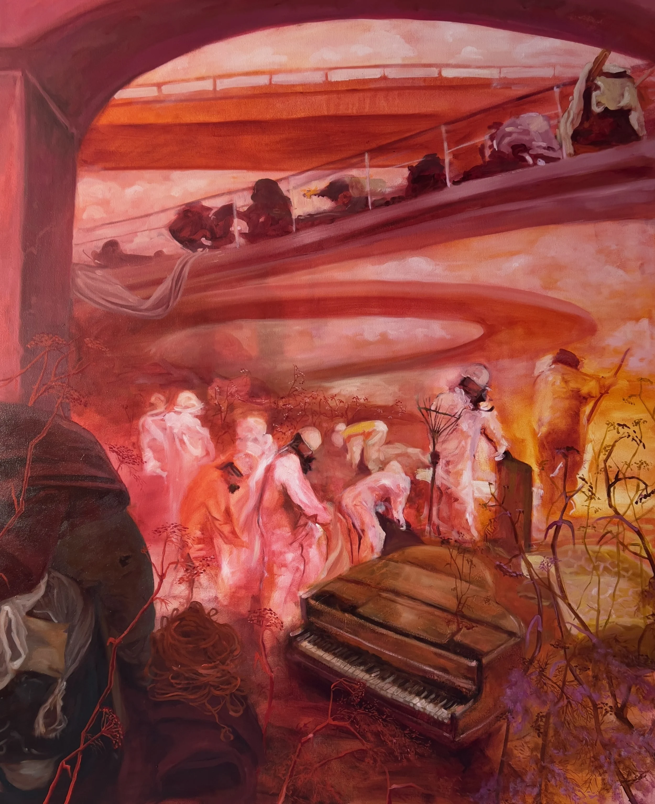 Deirdre White, The Jingle Jangle Morning, 2025, oil on canvas, 60 x 48 in