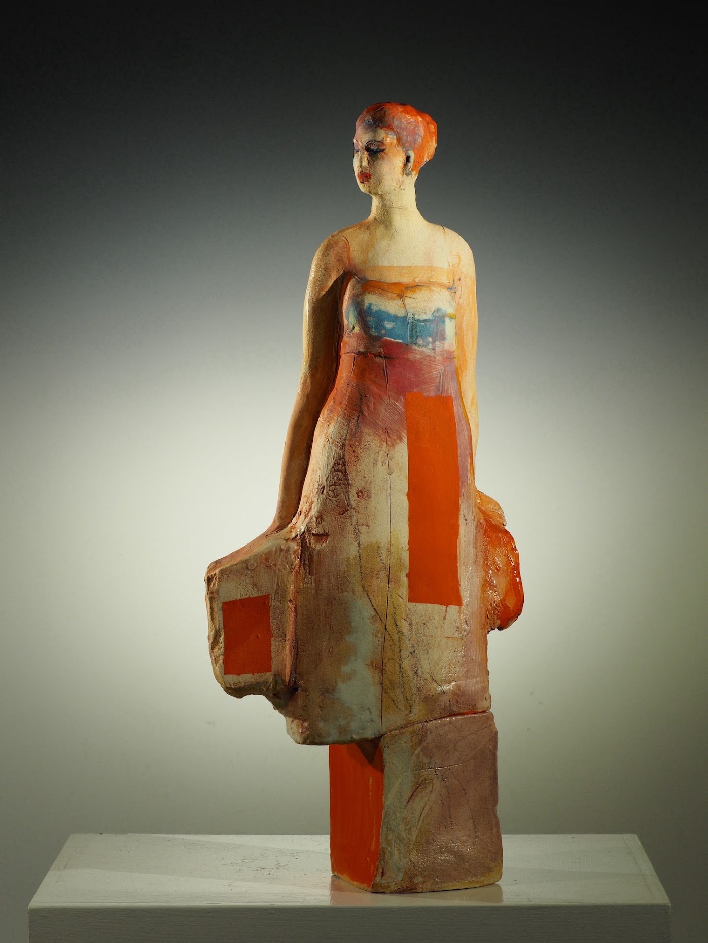 Michelle Greogr, Aveline, 2023, ceramic and glazes, 23 x 10 x 6 in