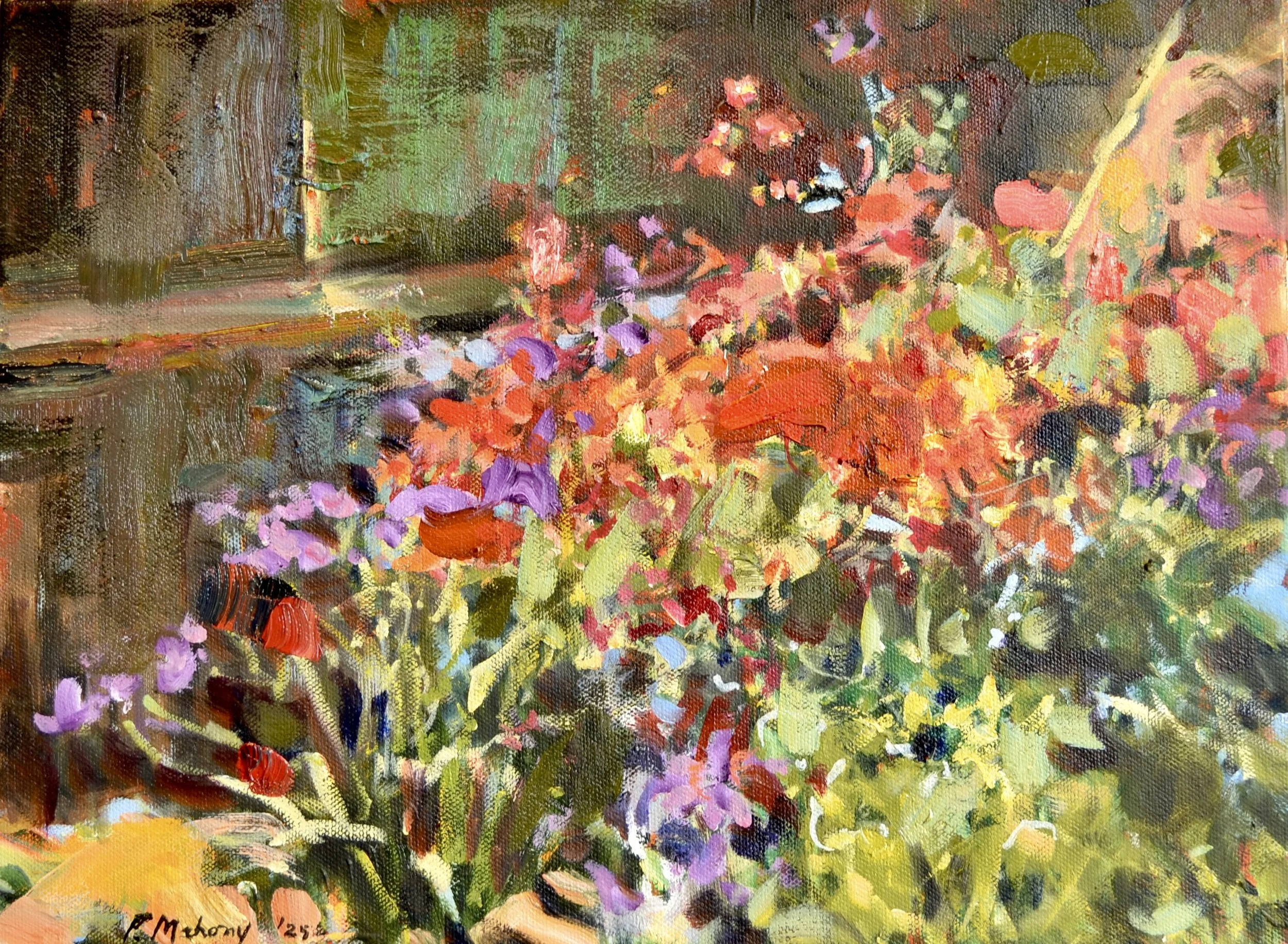 Pat Mahony, Aptos Garden, 2026, Oil on canvas, 12 x 16 in