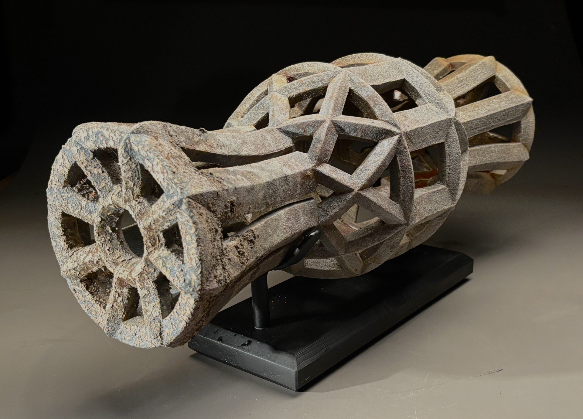 Andy Ruble, Cog, Wood-fired ceramic, 12 x 24 x 9 in