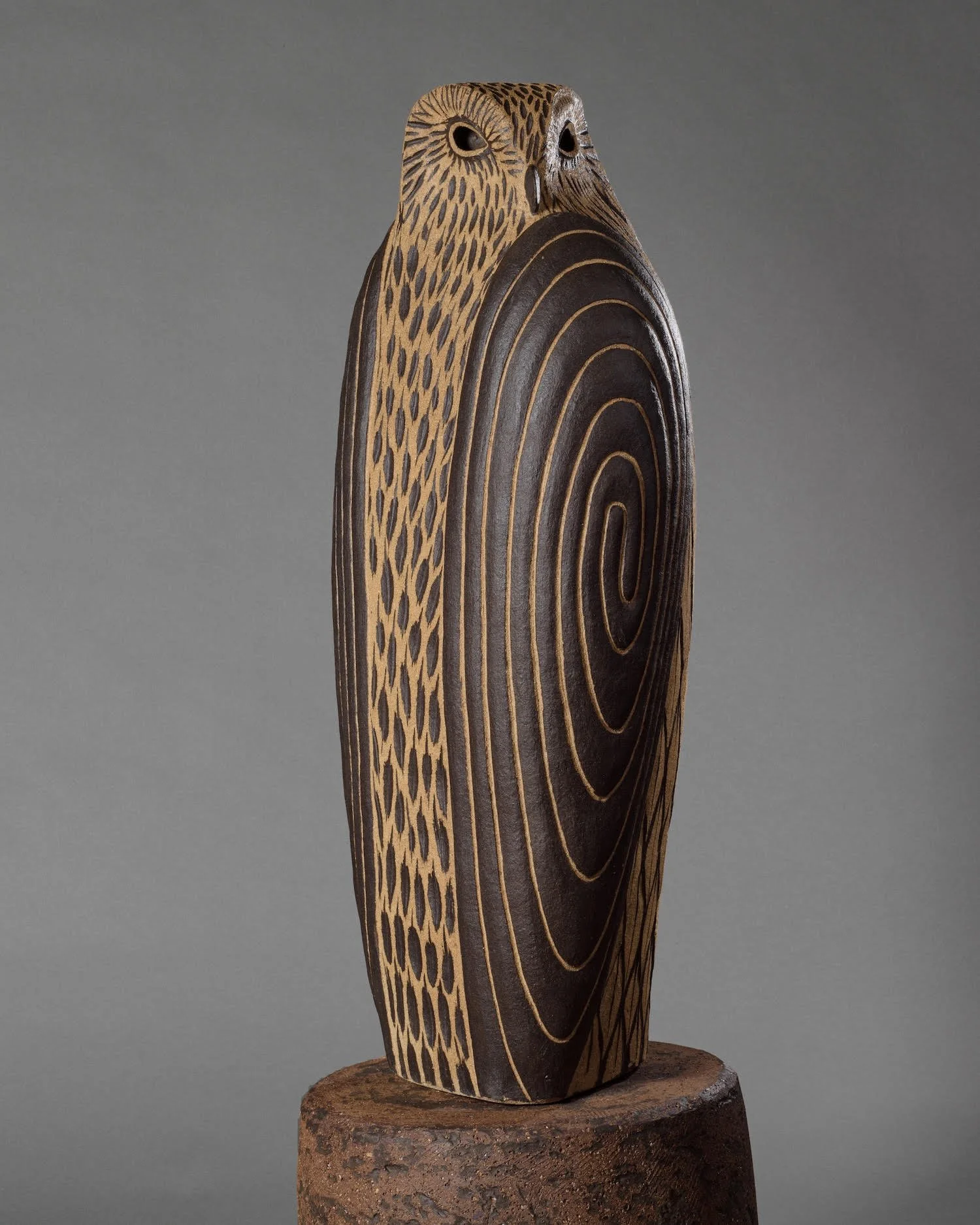 Clayton Thiel, Extra Large Wisdom Owl, 2026
Ceramic, 54 x 16 x 13 in