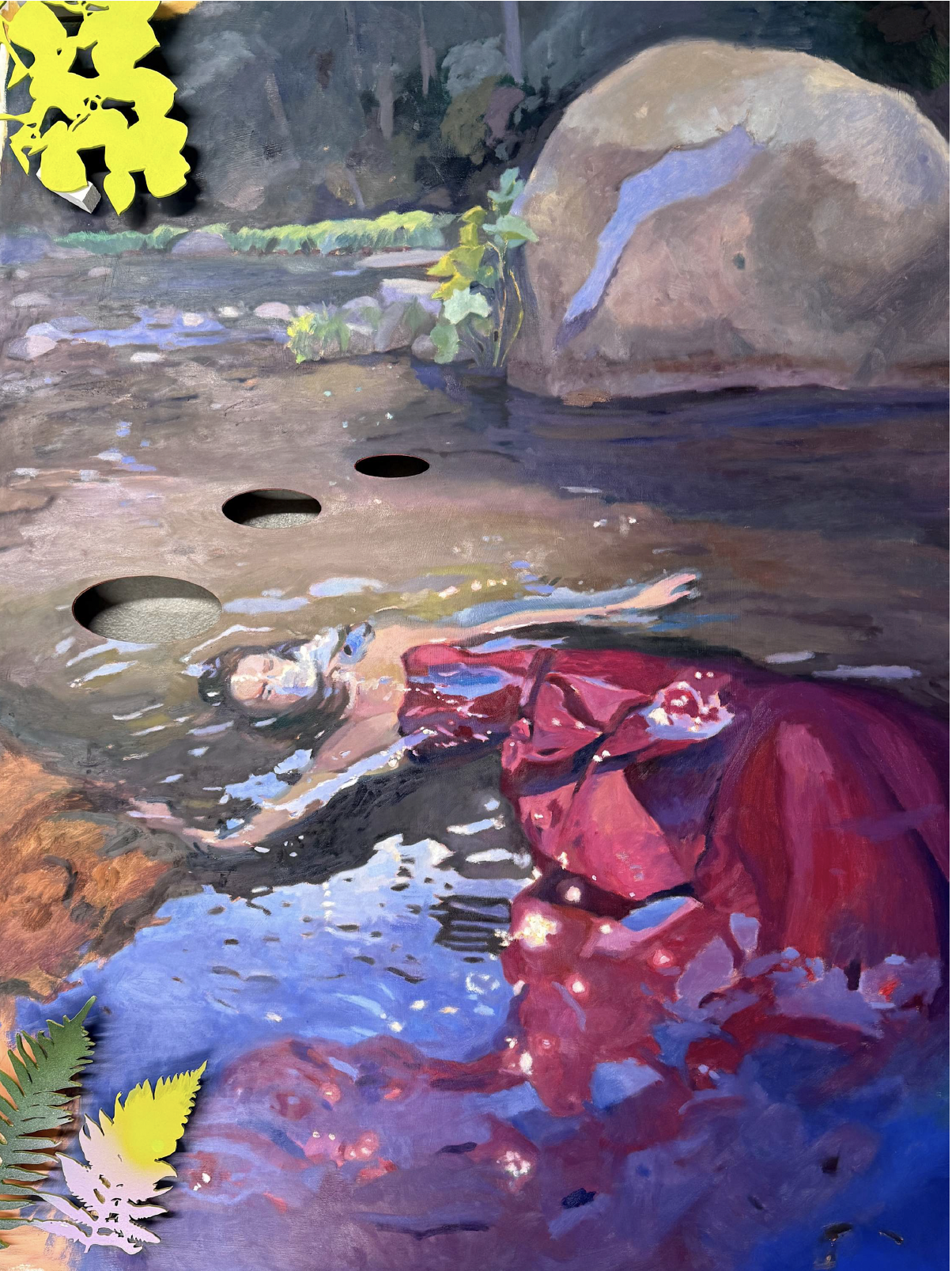 Sarah Lam, Inundate, 2025, oil and acrylic on panel, 48 x 36