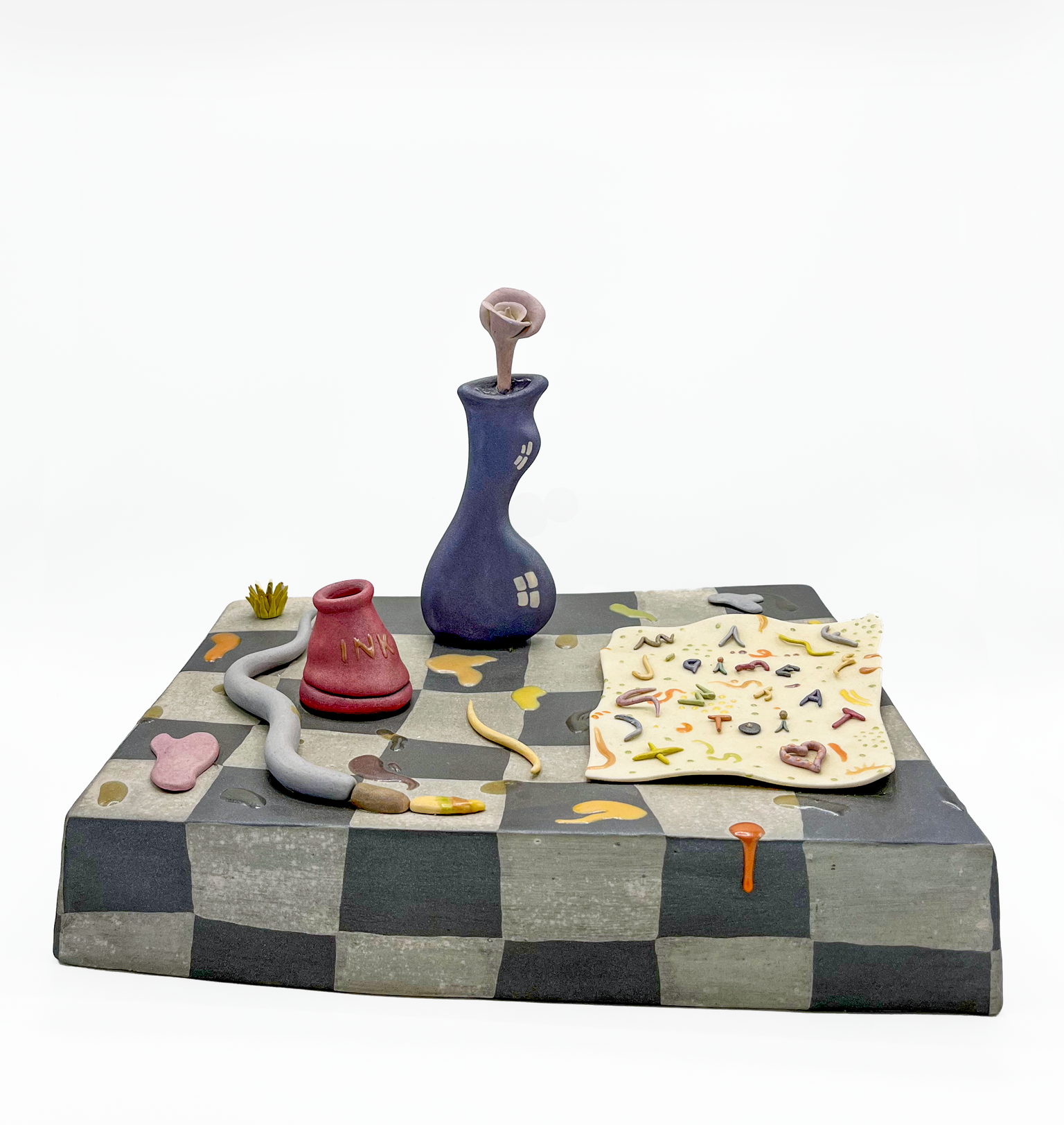 Tom Rippon, J'aime What Toi, 1982, ceramic, 13.5 x 11 x 10 in